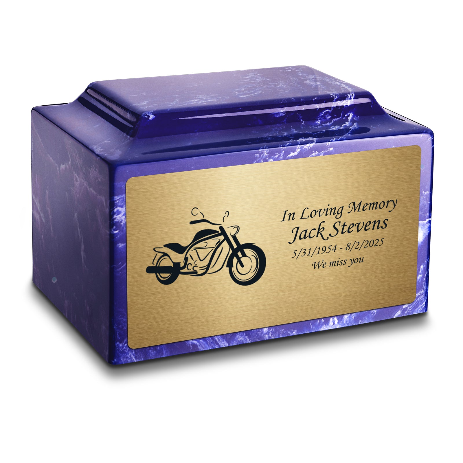 Adult Legacy Motorcycle Cultured Marble Urns by MacKenzie