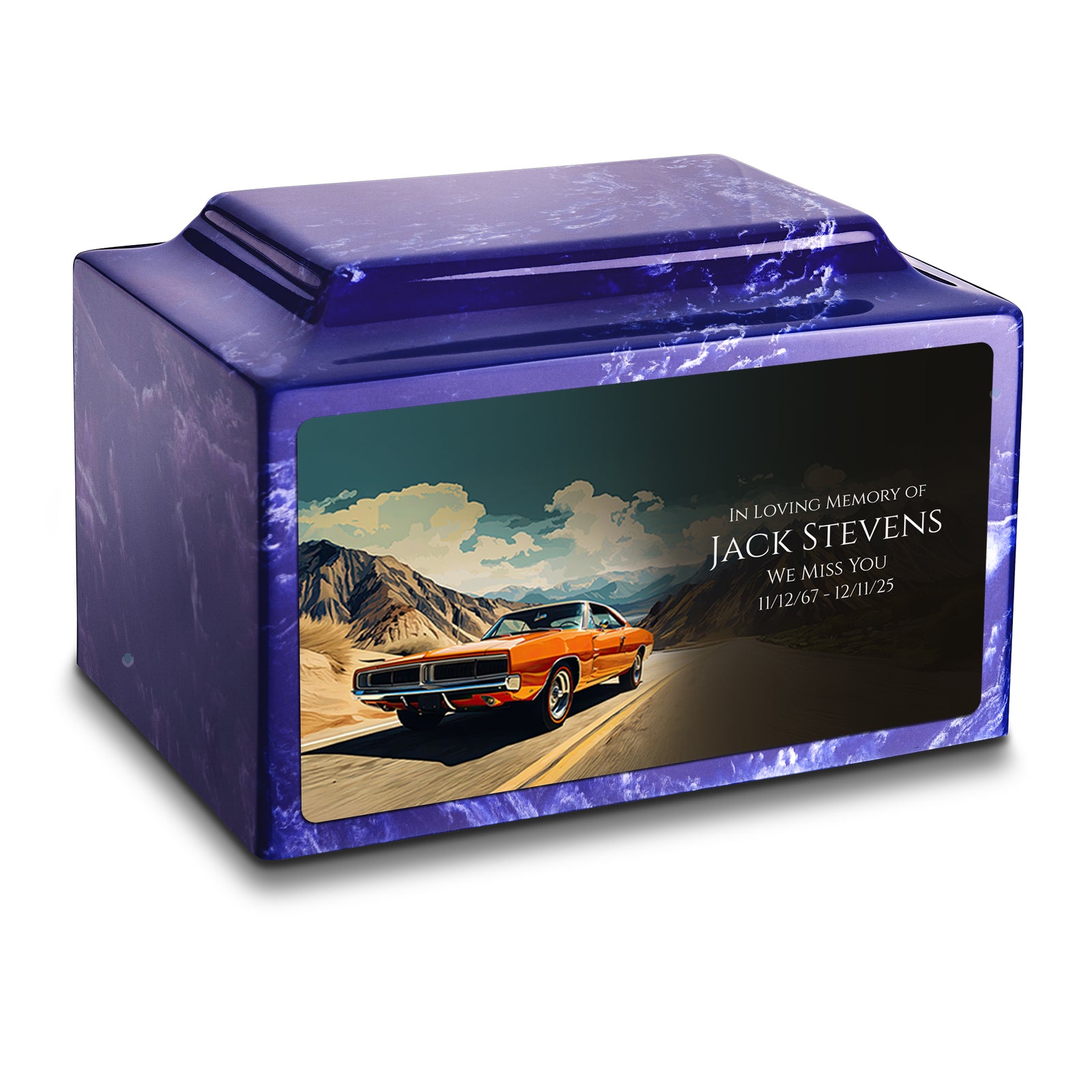 Adult Legacy Custom Printed Classic Car Cultured Marble Urns by MacKenzie