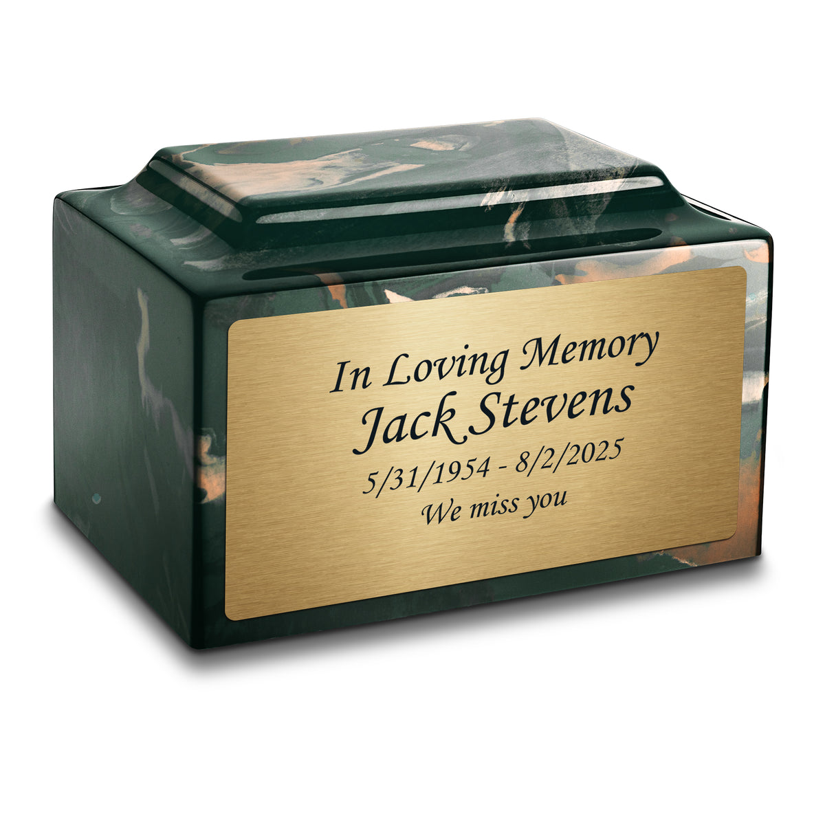 Adult Legacy Custom Text Cultured Marble Urns by MacKenzie