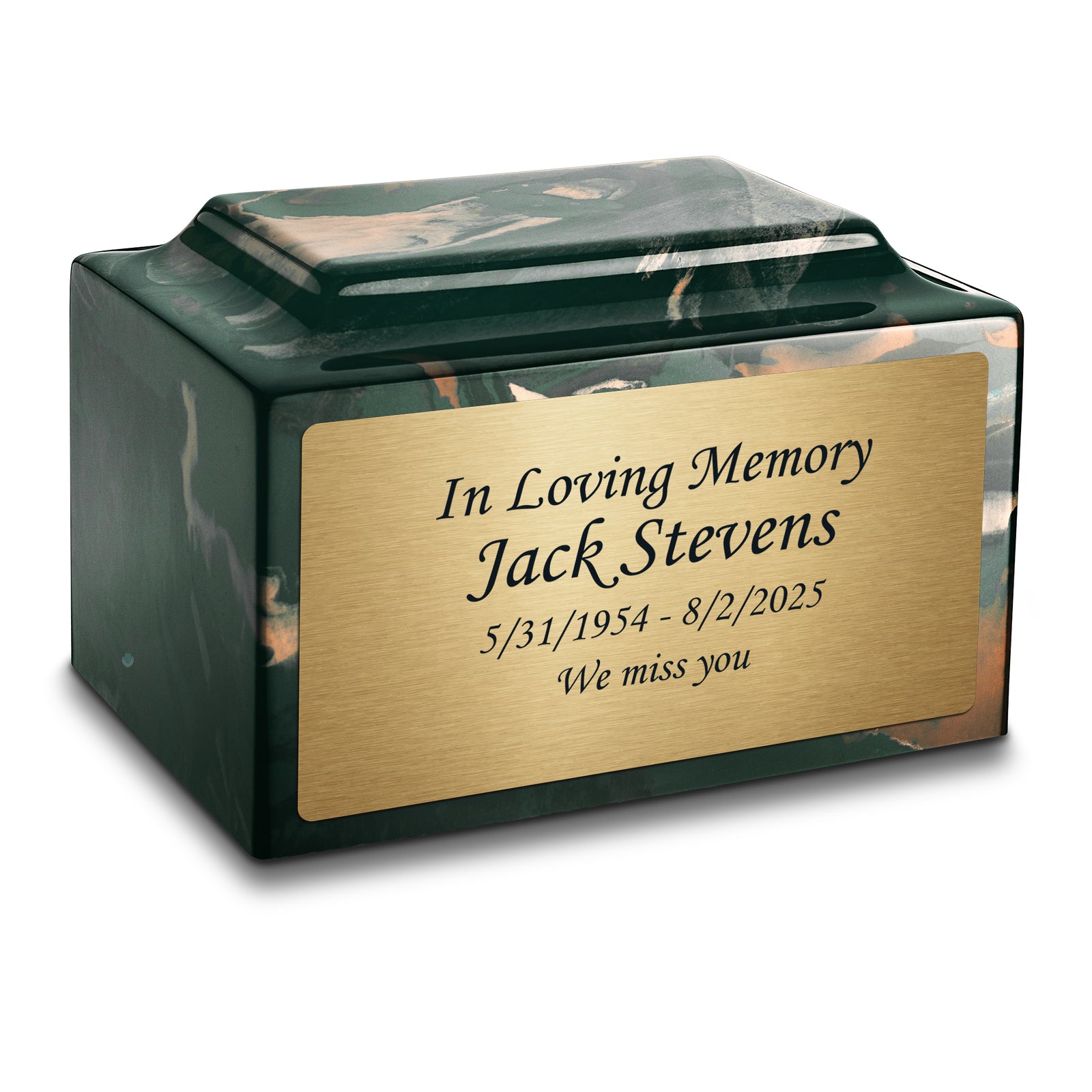 Adult Legacy Custom Text Cultured Marble Urns by MacKenzie