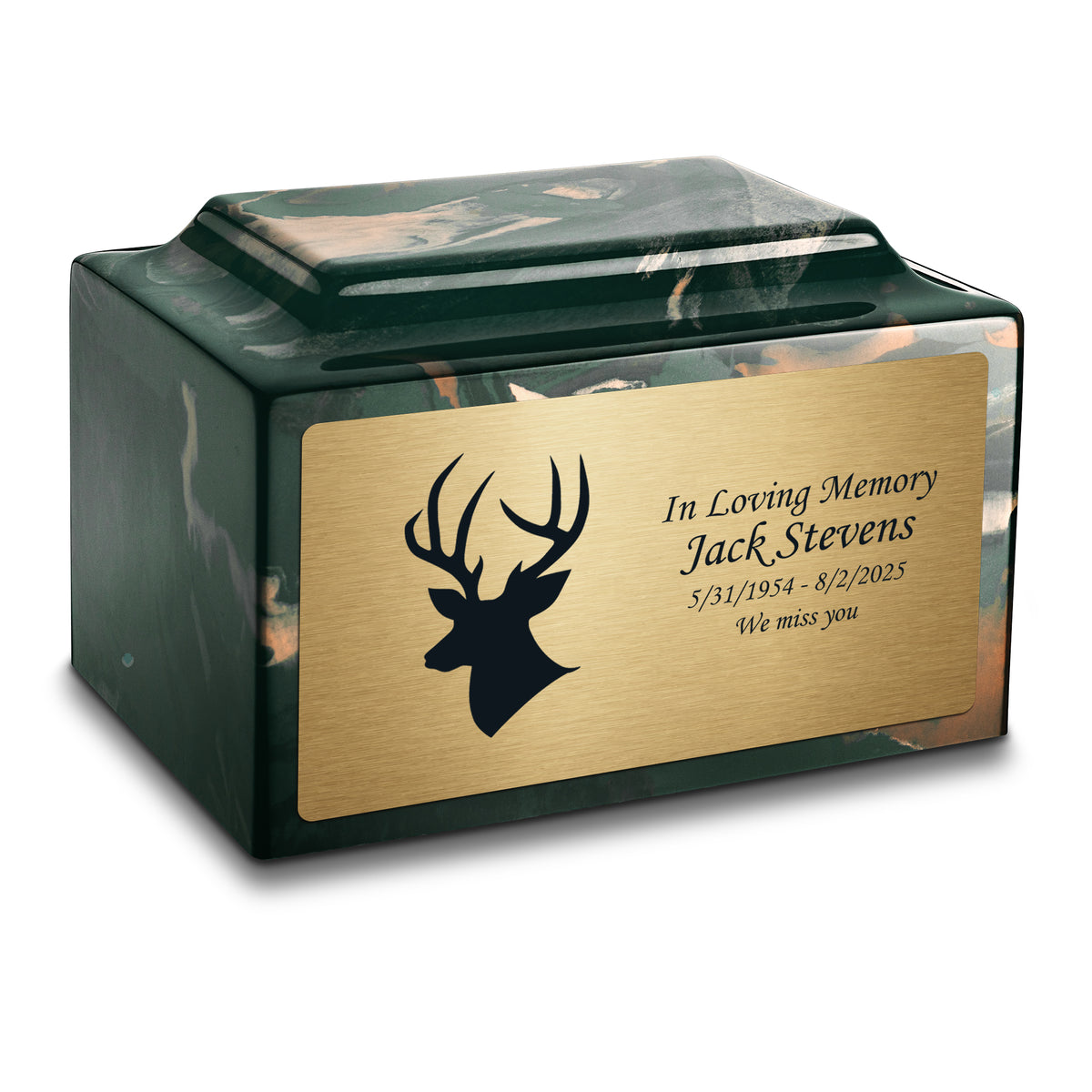Adult Legacy Deer Cultured Marble Urns by MacKenzie