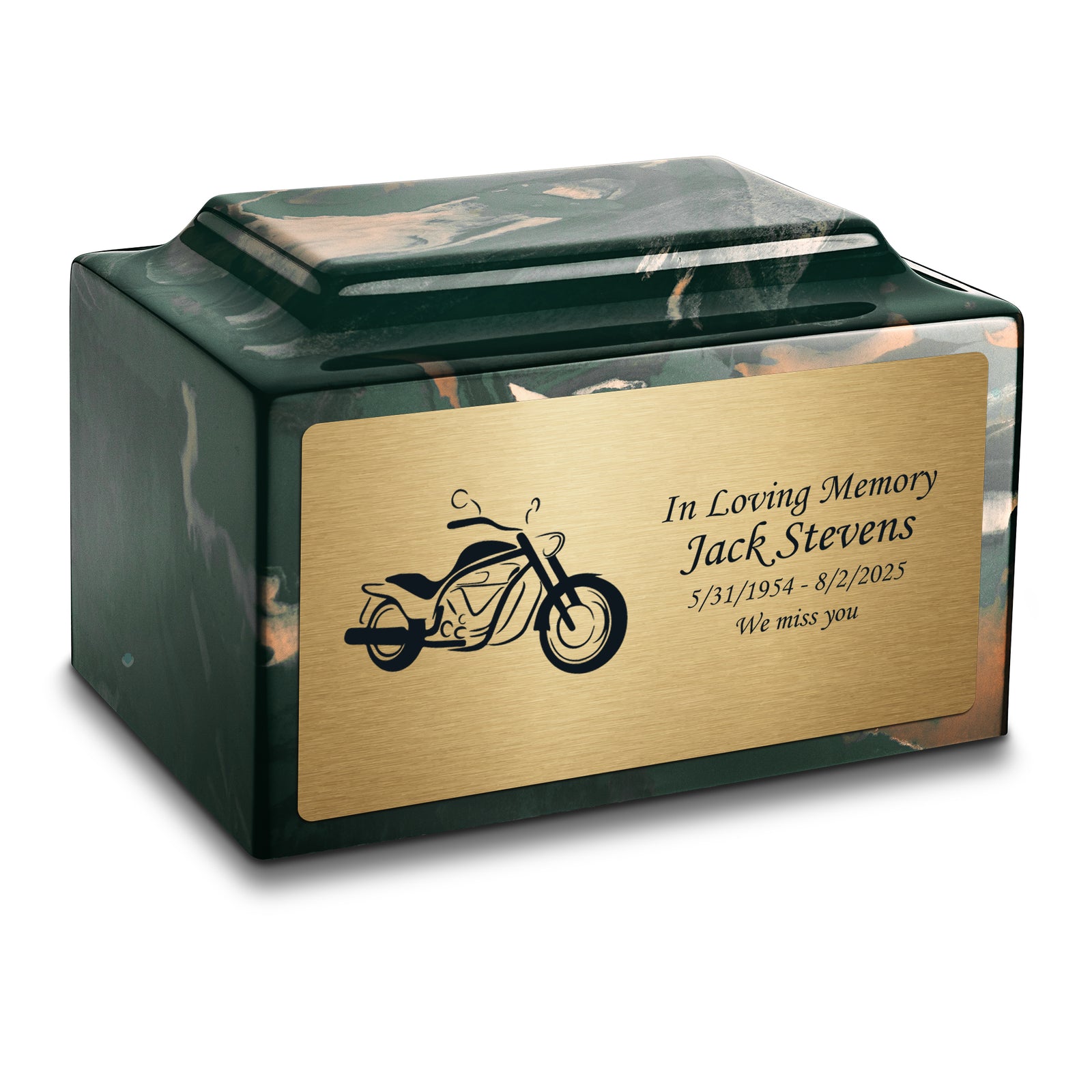 Adult Legacy Motorcycle Cultured Marble Urns by MacKenzie