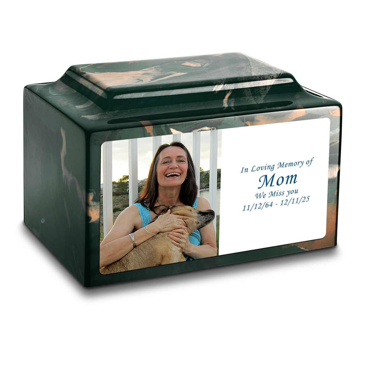 Adult Legacy Custom Printed Photo Cultured Marble Urns by MacKenzie