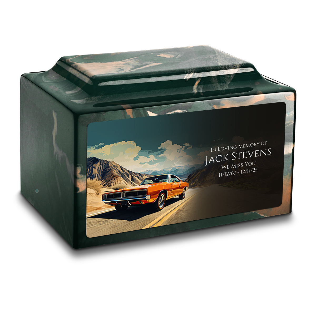 Adult Legacy Custom Printed Classic Car Cultured Marble Urns by MacKenzie