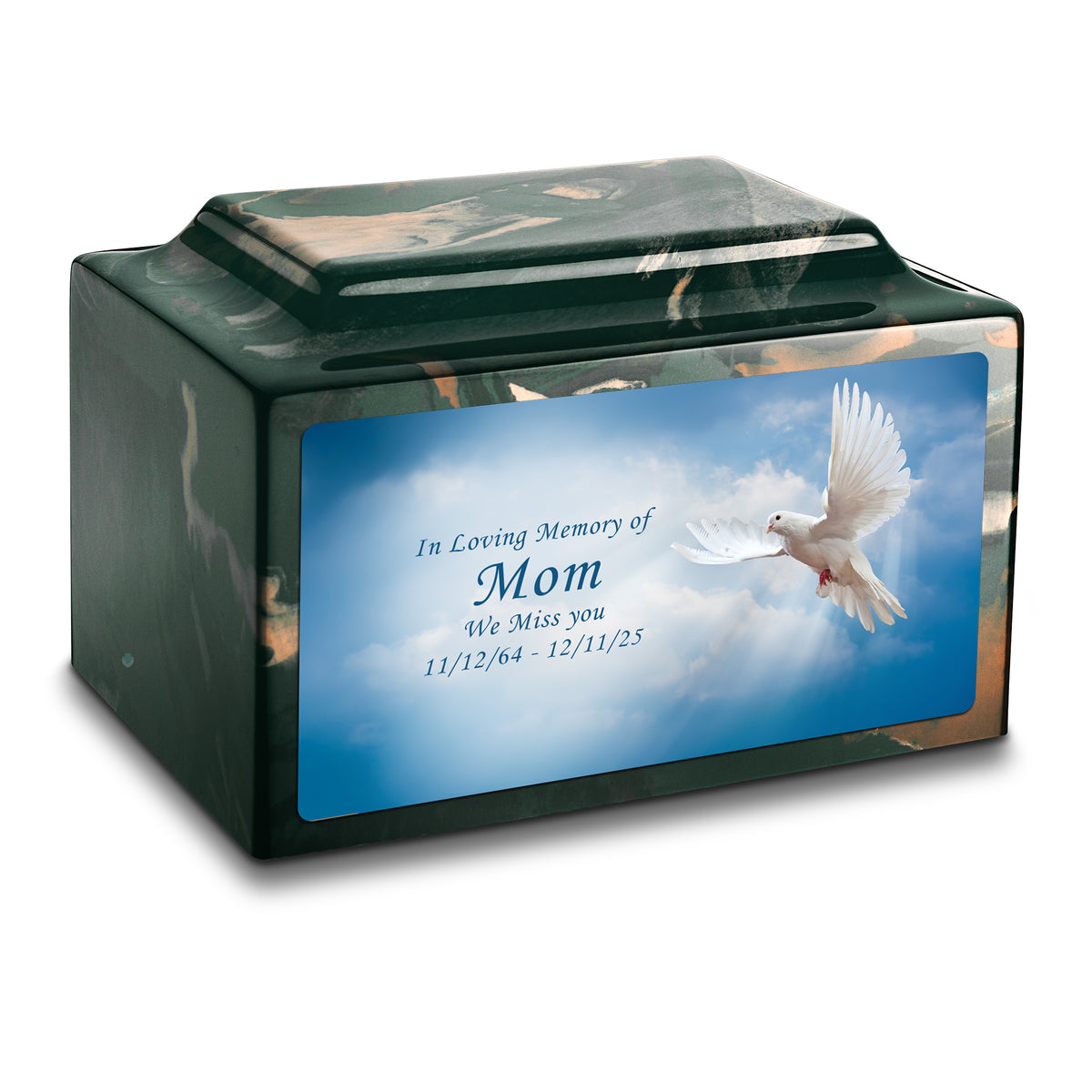 Adult Legacy Custom Printed Dove Cultured Marble Urns by MacKenzie