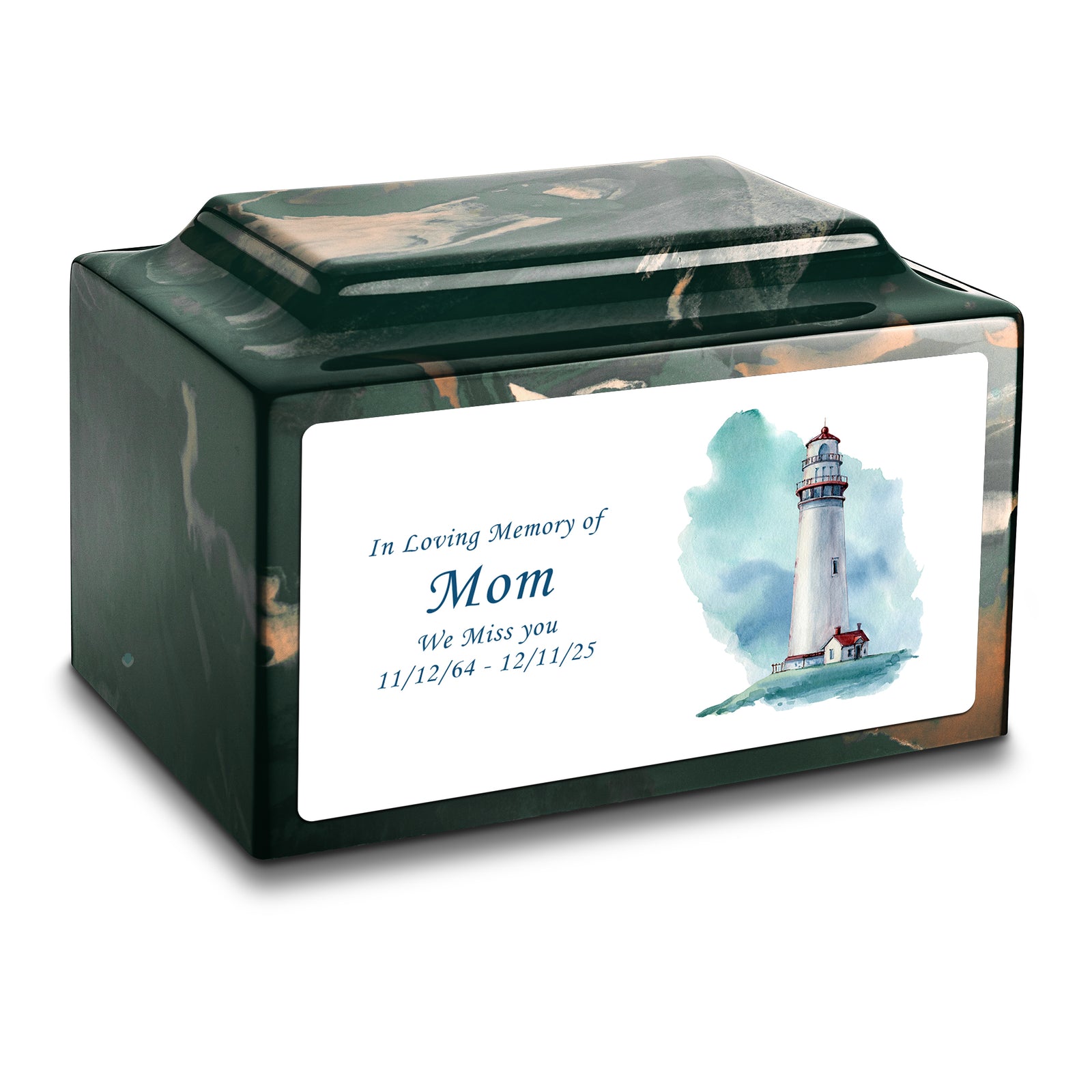 Adult Legacy Custom Printed Lighthouse Cultured Marble Urns by MacKenzie