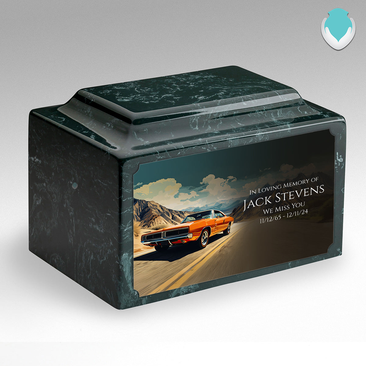 Adult Legacy Custom Printed Classic Car Cultured Marble Urns by MacKenzie