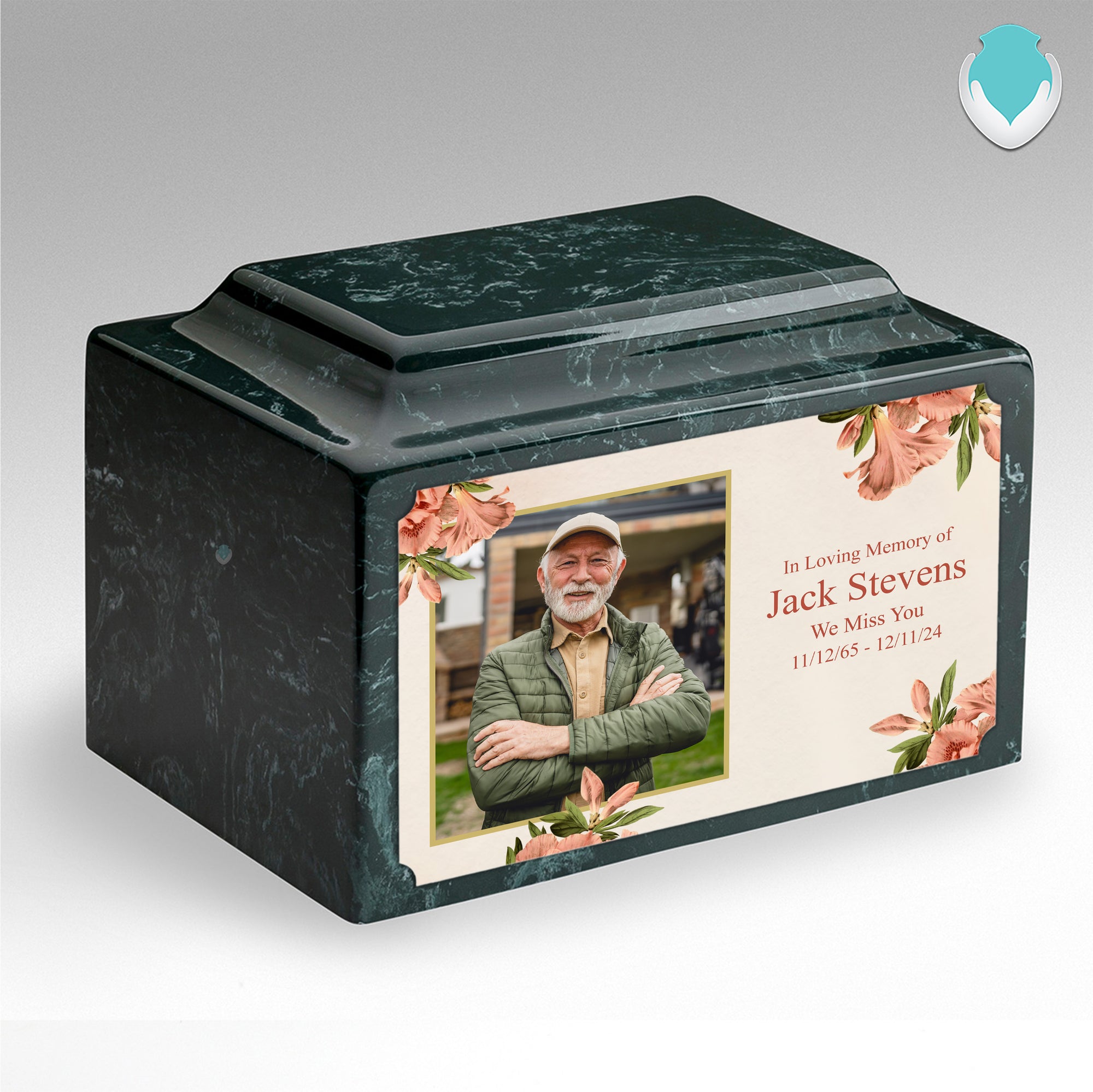 Adult Legacy Custom Printed Azalea Flower Cultured Marble Urns by MacKenzie