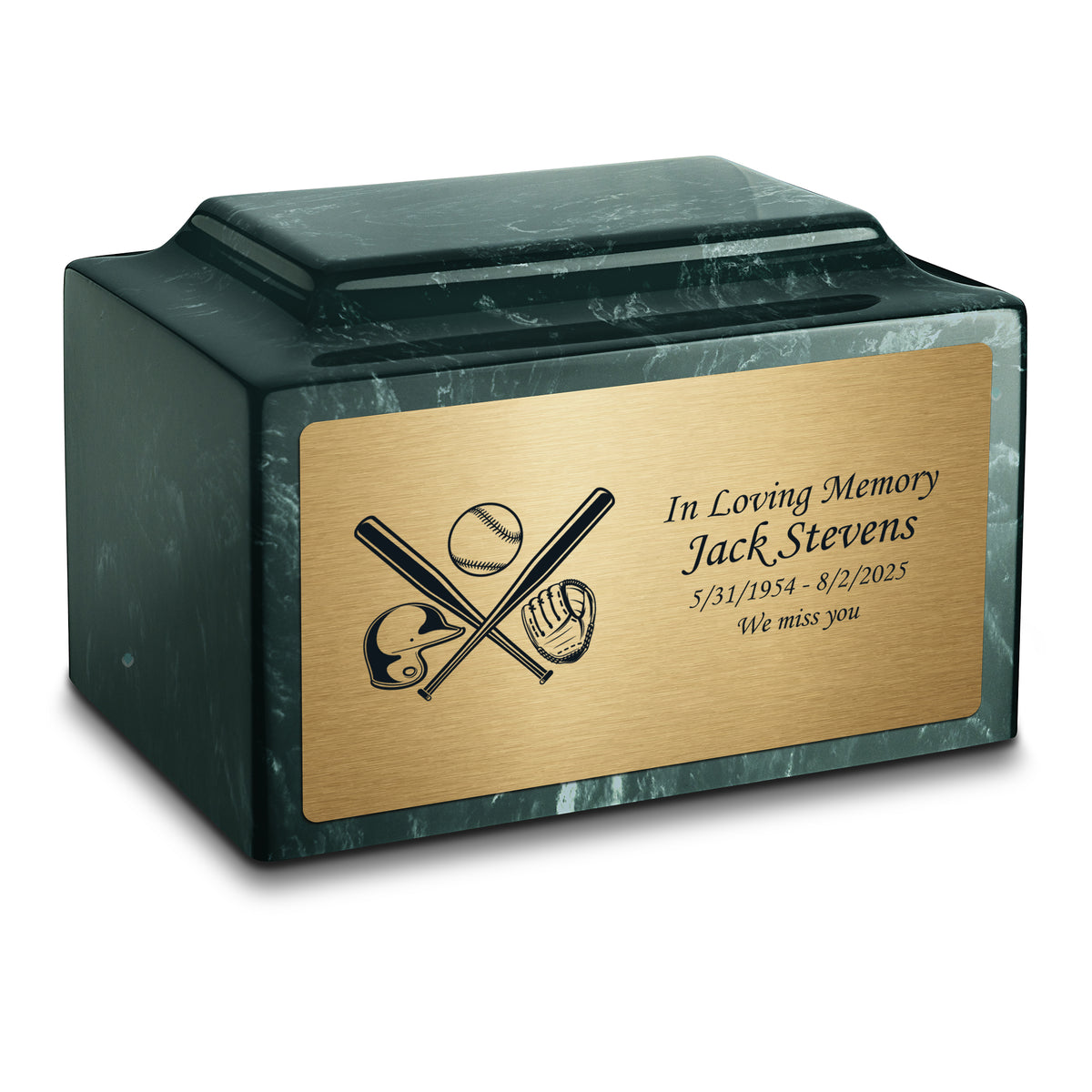 Adult Legacy Baseball Cultured Marble Urns by MacKenzie