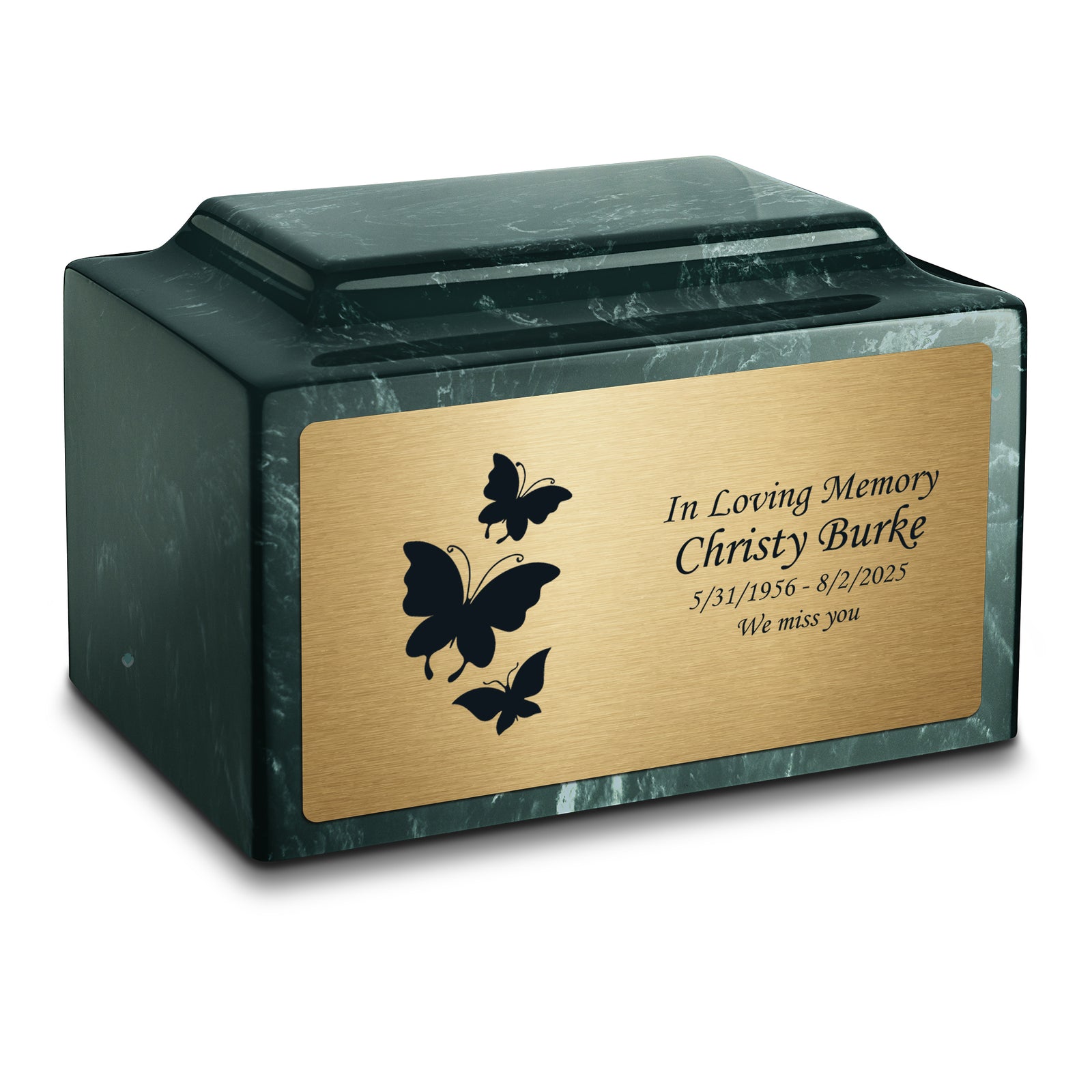 Adult Legacy Butterflies Cultured Marble Urns by MacKenzie