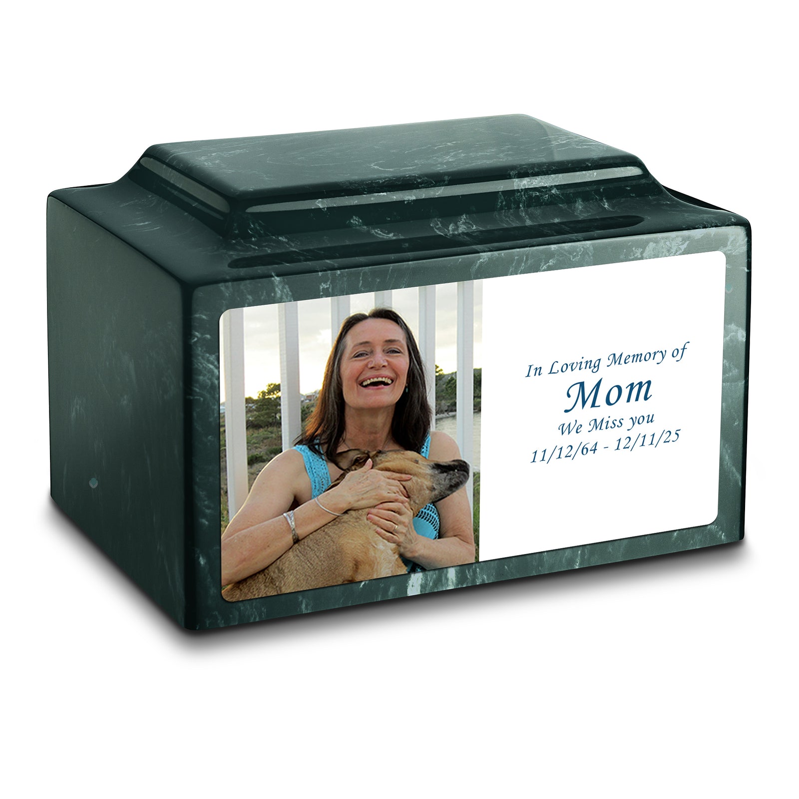Adult Legacy Custom Printed Photo Cultured Marble Urns by MacKenzie