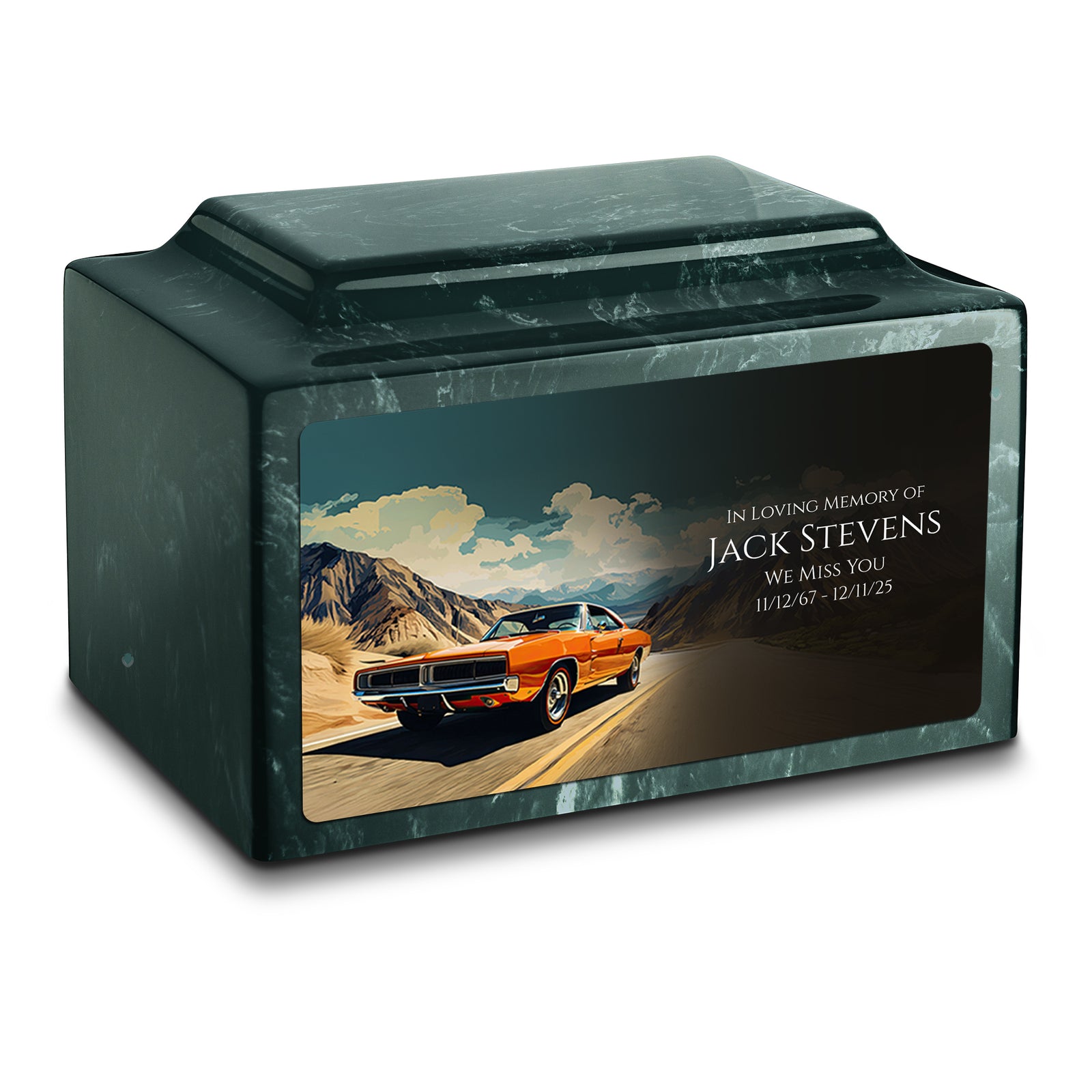 Adult Legacy Custom Printed Classic Car Cultured Marble Urns by MacKenzie