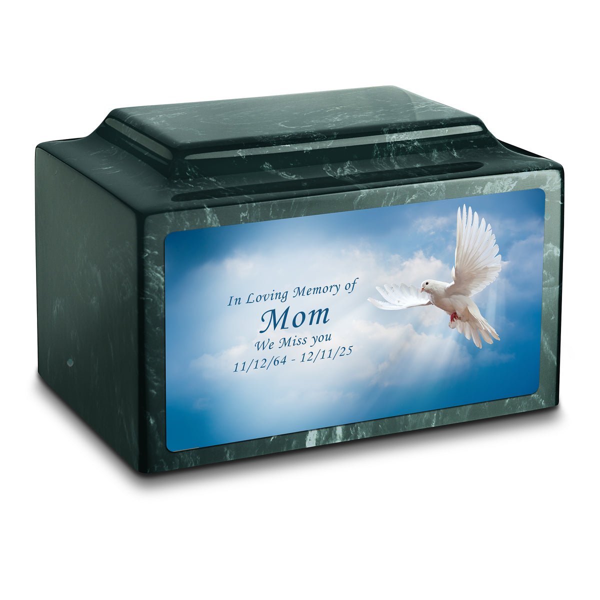 Adult Legacy Custom Printed Dove Cultured Marble Urns by MacKenzie