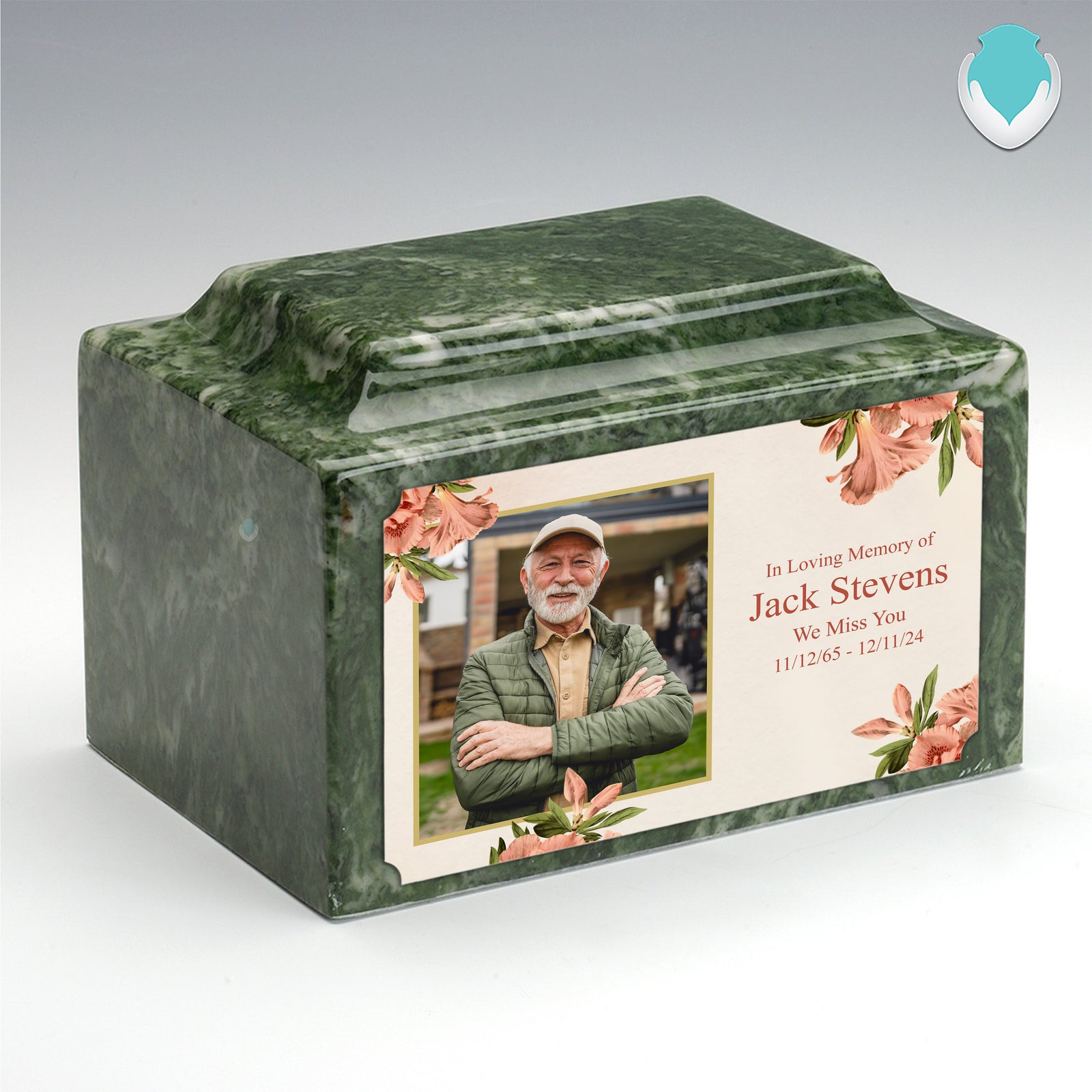 Adult Legacy Custom Printed Azalea Flower Cultured Marble Urns by MacKenzie