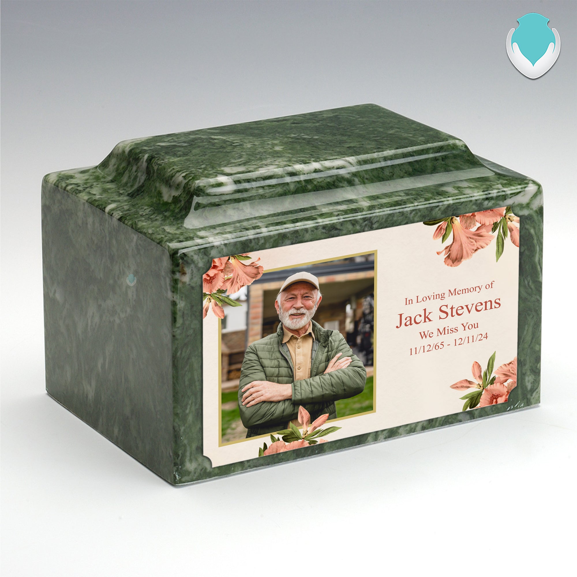 Adult Legacy Custom Printed Azalea Flower Cultured Marble Urns by MacKenzie