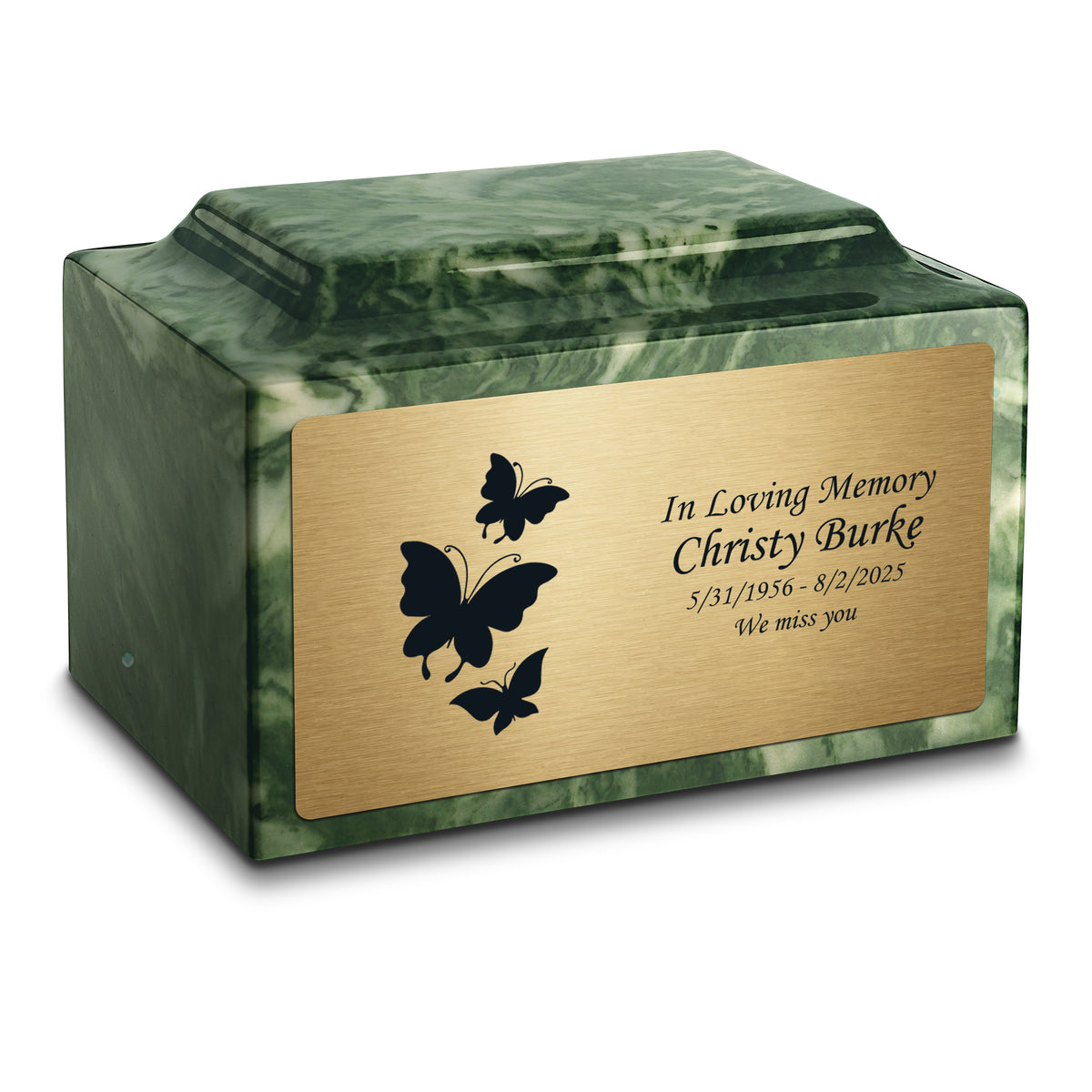 Adult Legacy Butterflies Cultured Marble Urns by MacKenzie