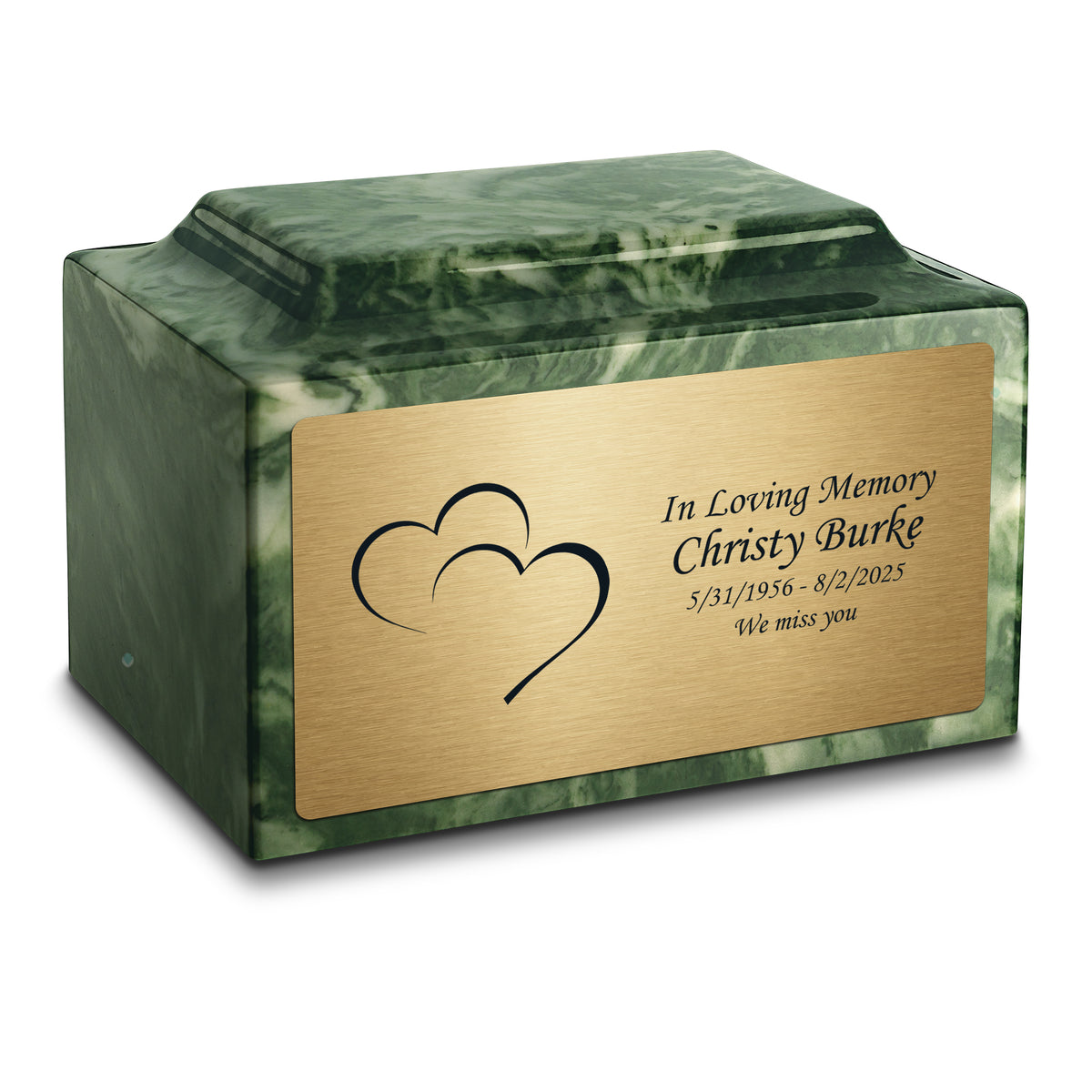 Adult Legacy Hearts Cultured Marble Urns by MacKenzie