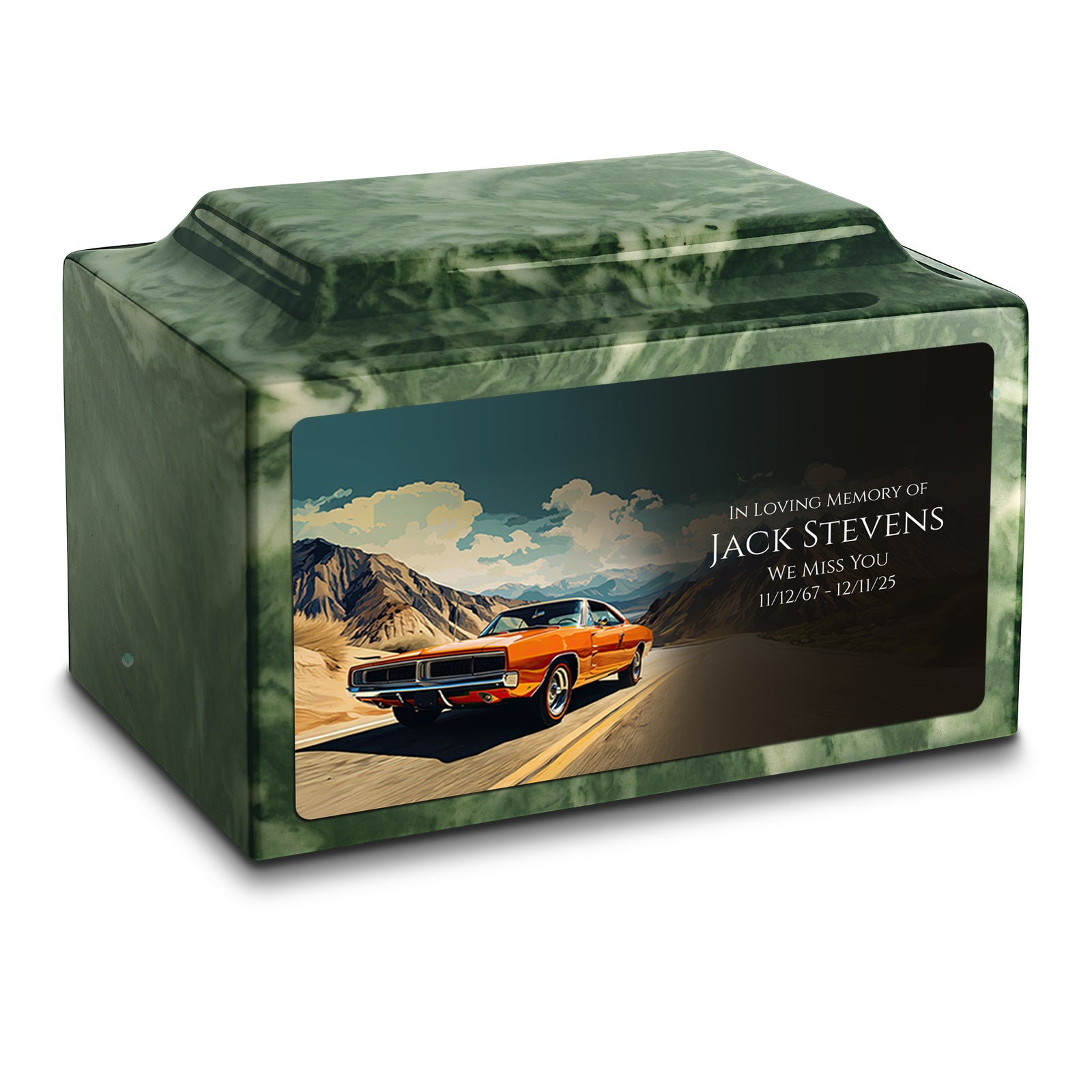 Adult Legacy Custom Printed Classic Car Cultured Marble Urns by MacKenzie