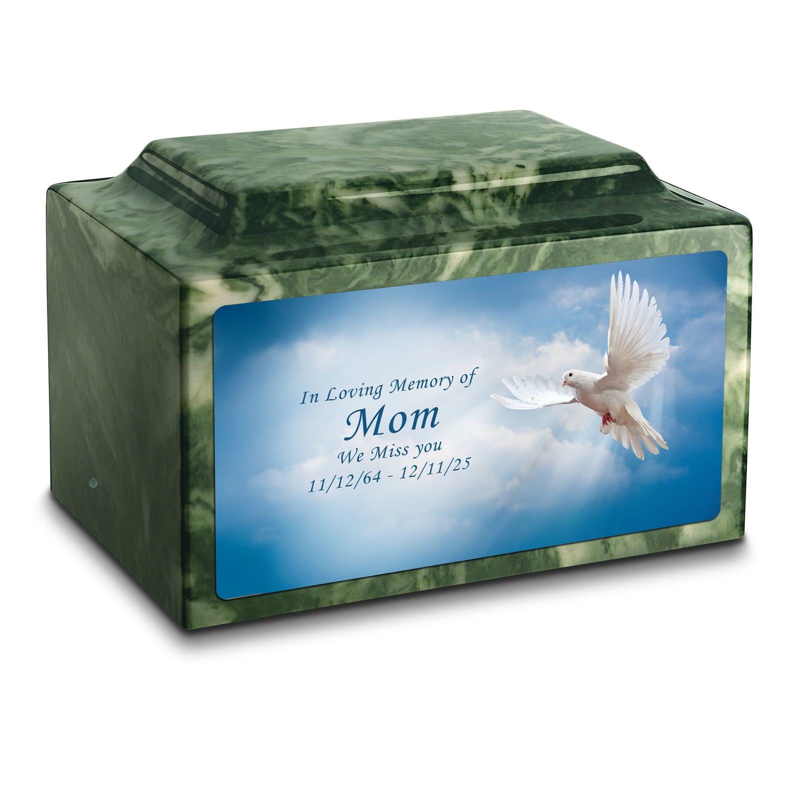 Adult Legacy Custom Printed Dove Cultured Marble Urns by MacKenzie