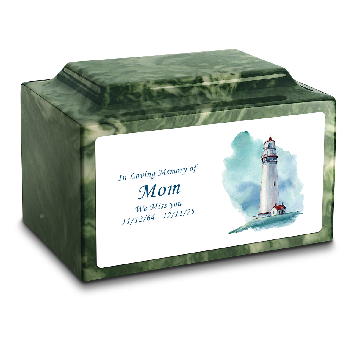 Adult Legacy Custom Printed Lighthouse Cultured Marble Urns by MacKenzie