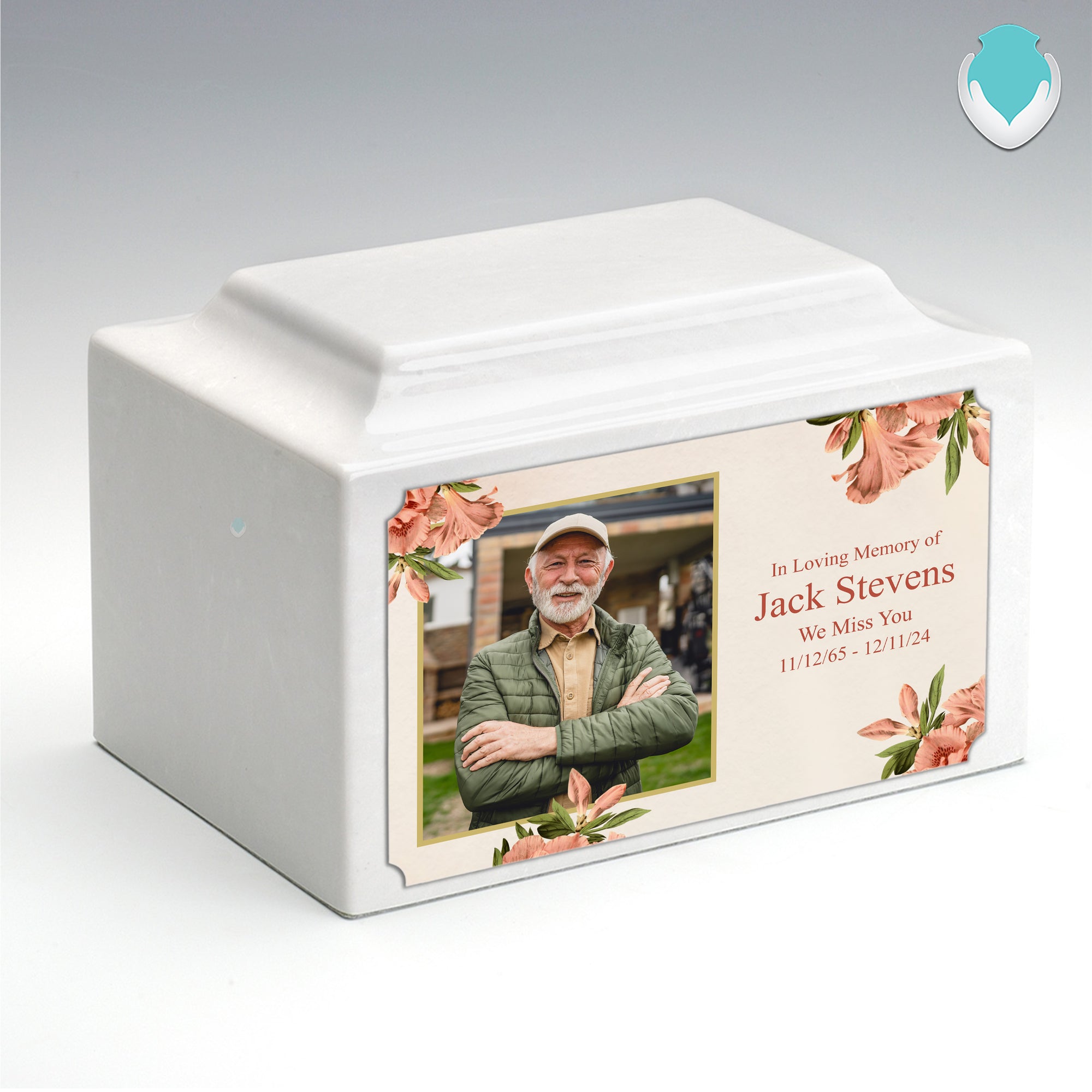 Adult Legacy Custom Printed Azalea Flower Cultured Marble Urns by MacKenzie