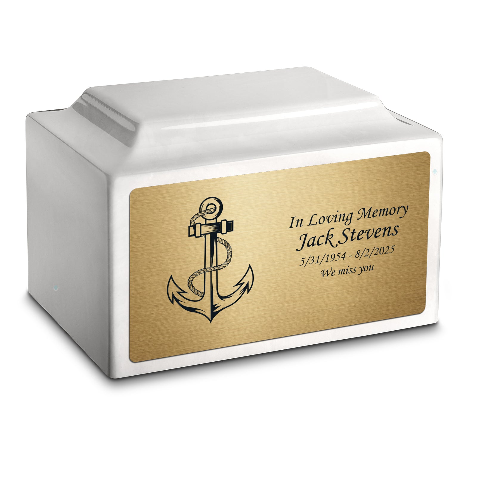 Adult Legacy Anchor Cultured Marble Urns by MacKenzie