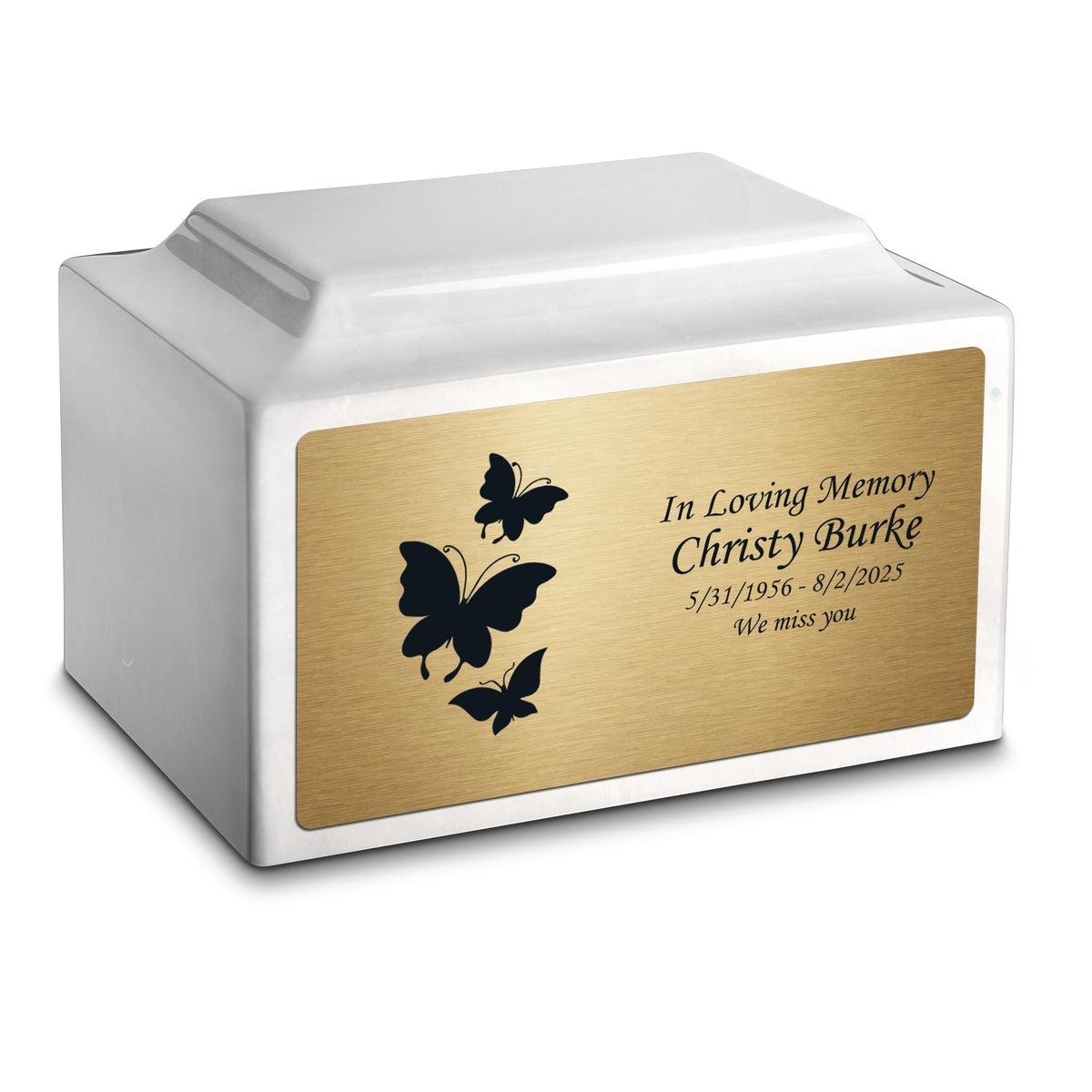 Adult Legacy Butterflies Cultured Marble Urns by MacKenzie