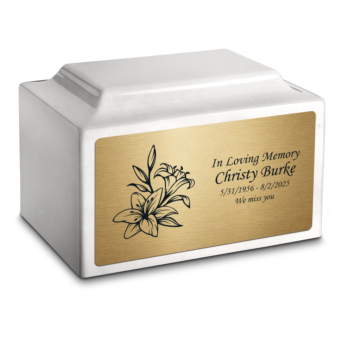 Adult Legacy Lily Cultured Marble Urns by MacKenzie
