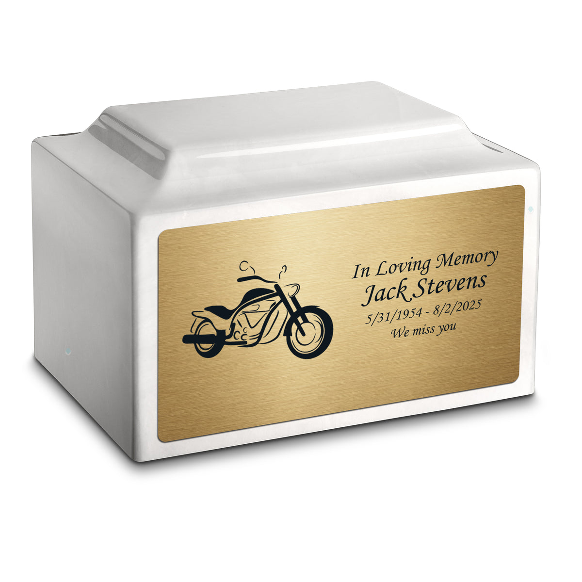 Adult Legacy Motorcycle Cultured Marble Urns by MacKenzie