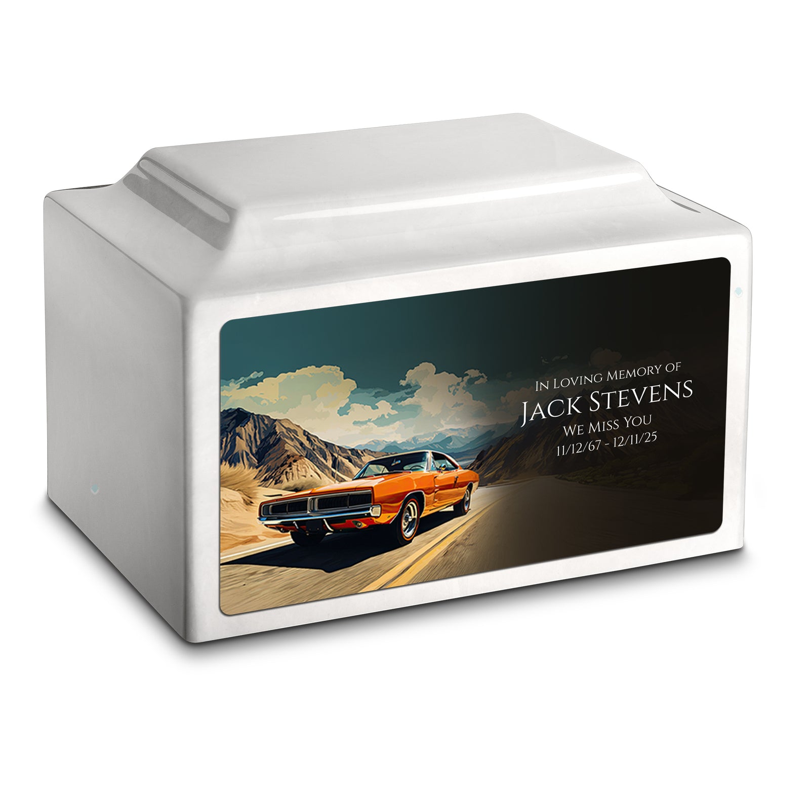 Adult Legacy Custom Printed Classic Car Cultured Marble Urns by MacKenzie