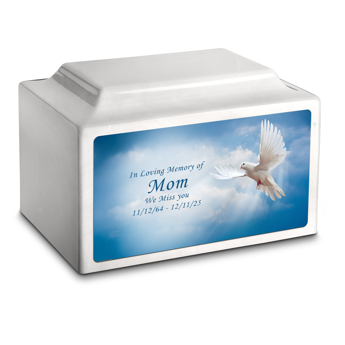 Adult Legacy Custom Printed Dove Cultured Marble Urns by MacKenzie