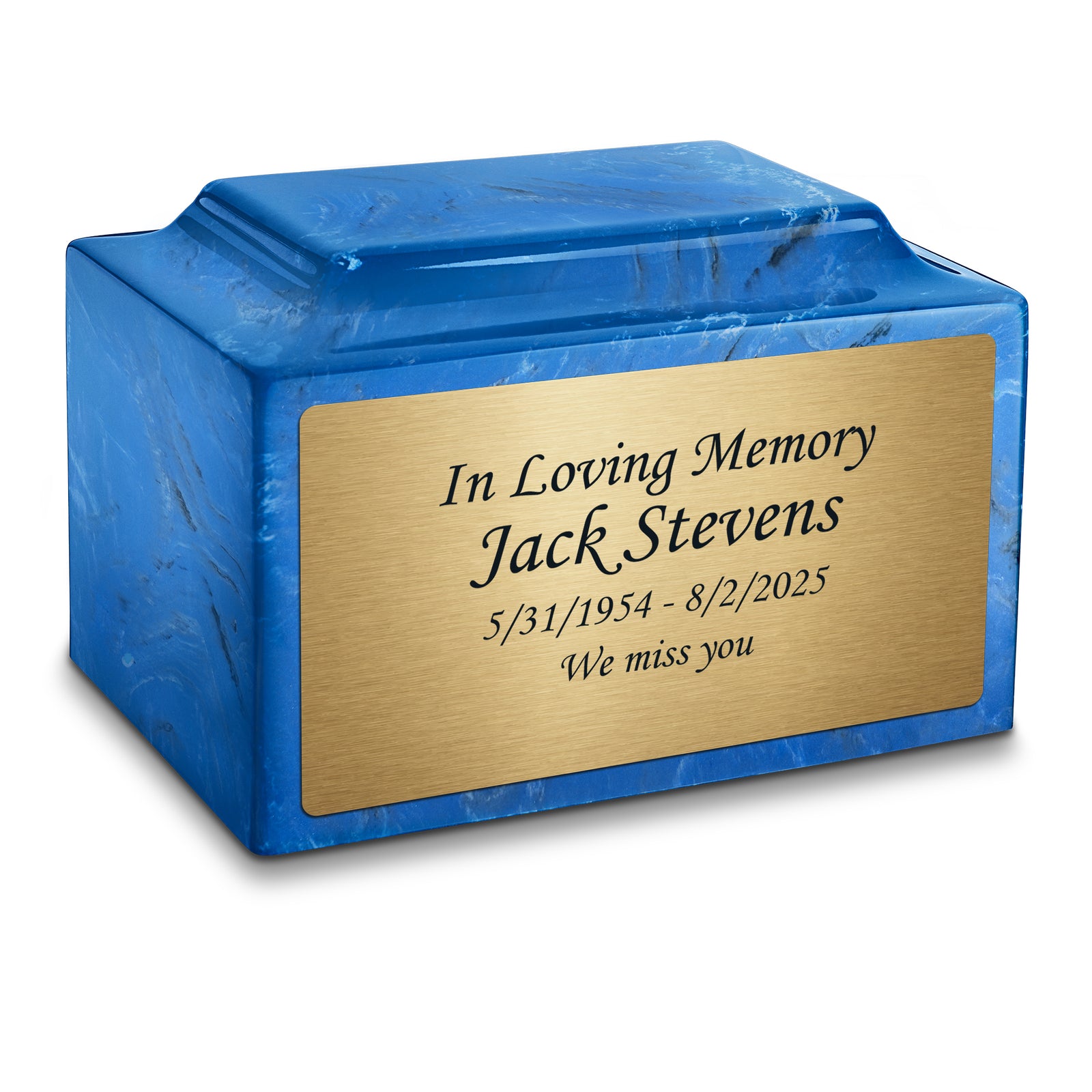 Adult Legacy Custom Text Cultured Marble Urns by MacKenzie