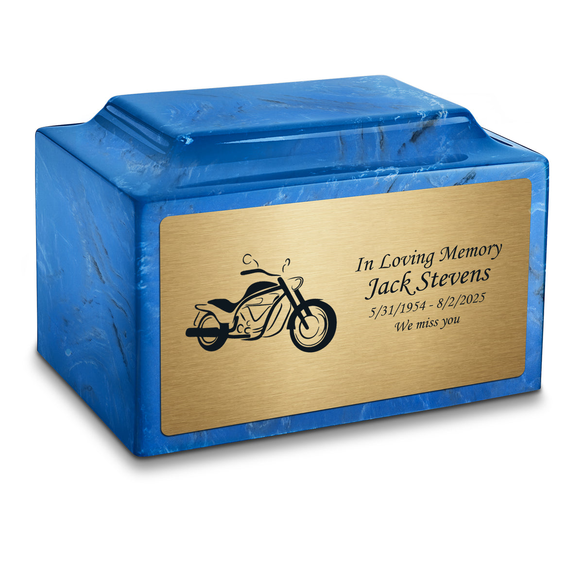 Adult Legacy Motorcycle Cultured Marble Urns by MacKenzie
