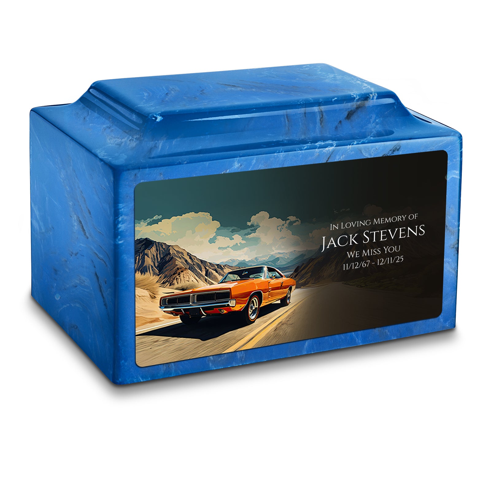Adult Legacy Custom Printed Classic Car Cultured Marble Urns by MacKenzie