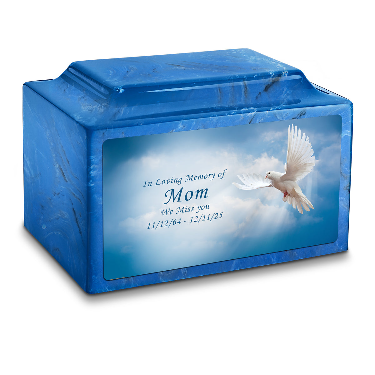 Adult Legacy Custom Printed Dove Cultured Marble Urns by MacKenzie