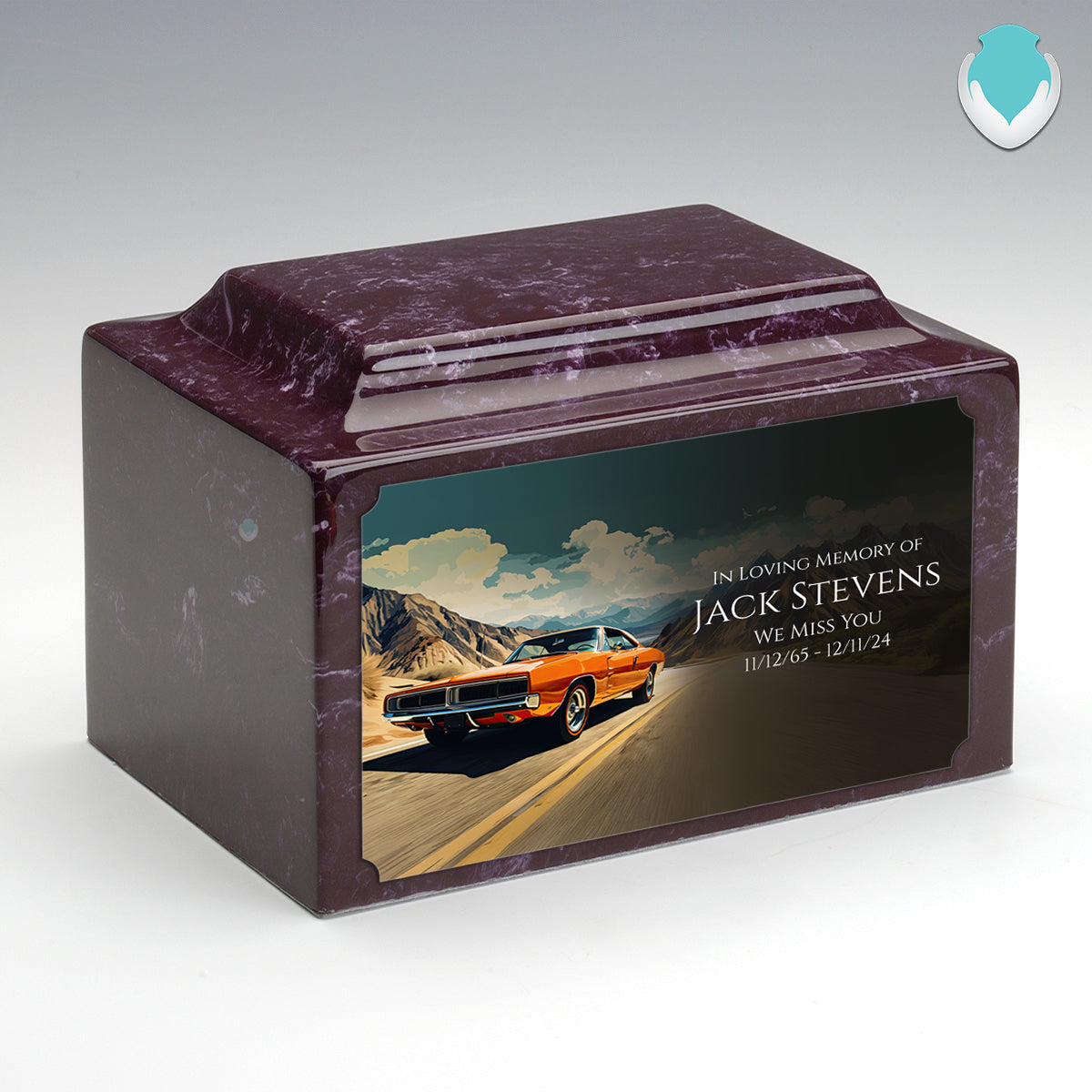 Adult Legacy Custom Printed Classic Car Cultured Marble Urns by MacKenzie