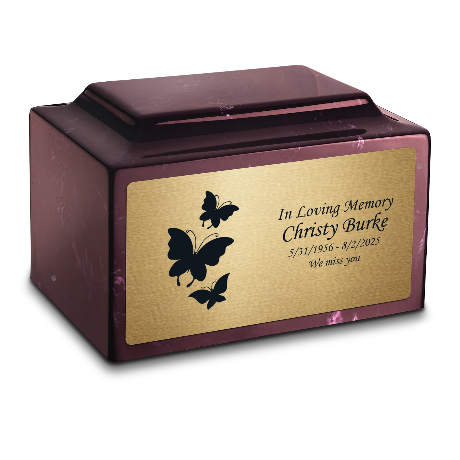 Adult Legacy Butterflies Cultured Marble Urns by MacKenzie