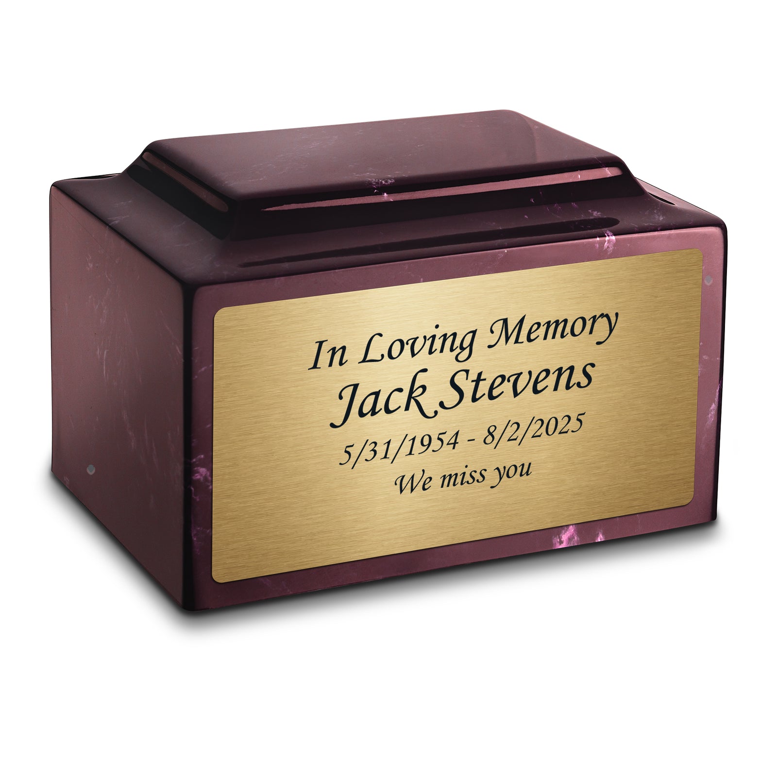 Adult Legacy Custom Text Cultured Marble Urns by MacKenzie