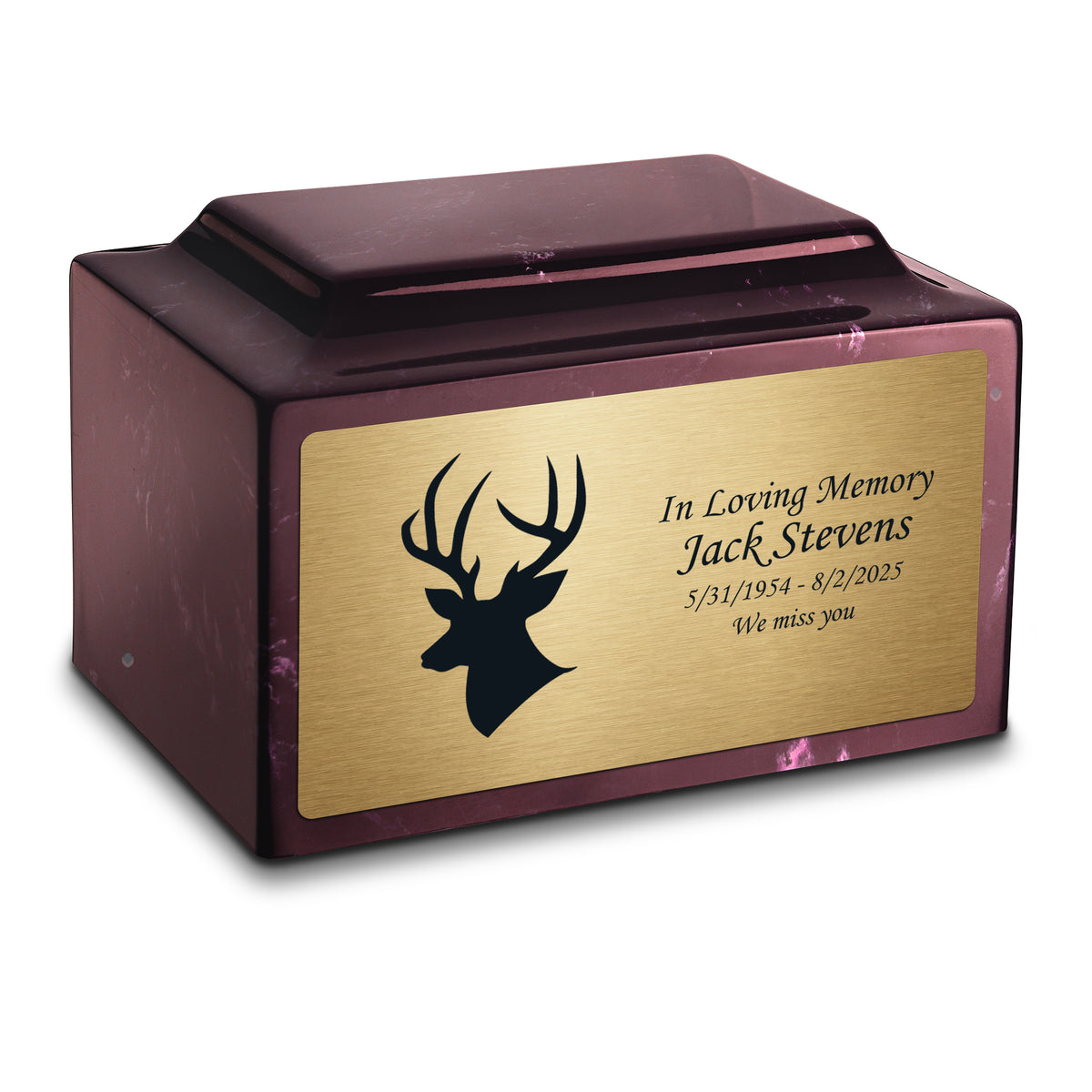 Adult Legacy Deer Cultured Marble Urns by MacKenzie