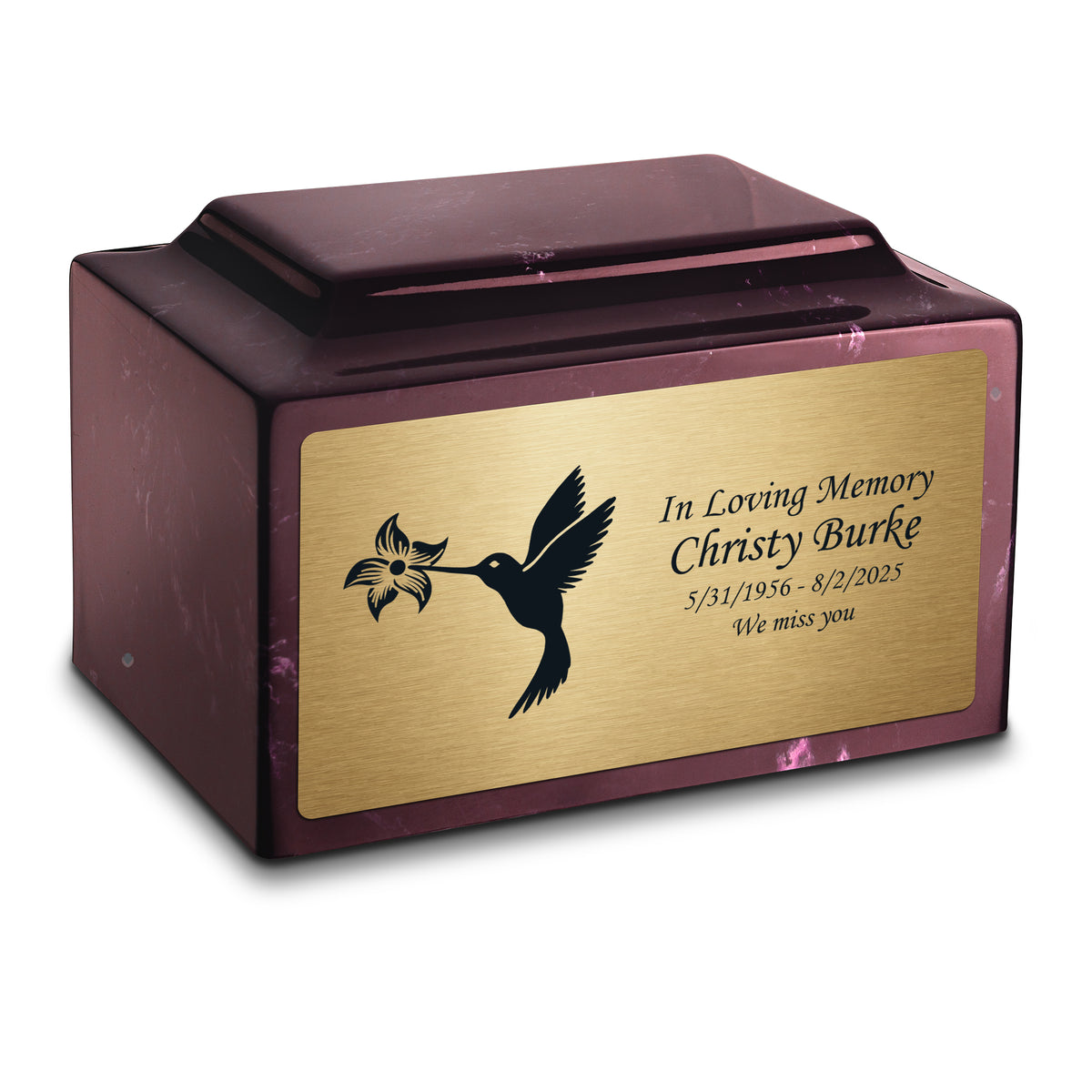 Adult Legacy Hummingbird Cultured Marble Urns by MacKenzie
