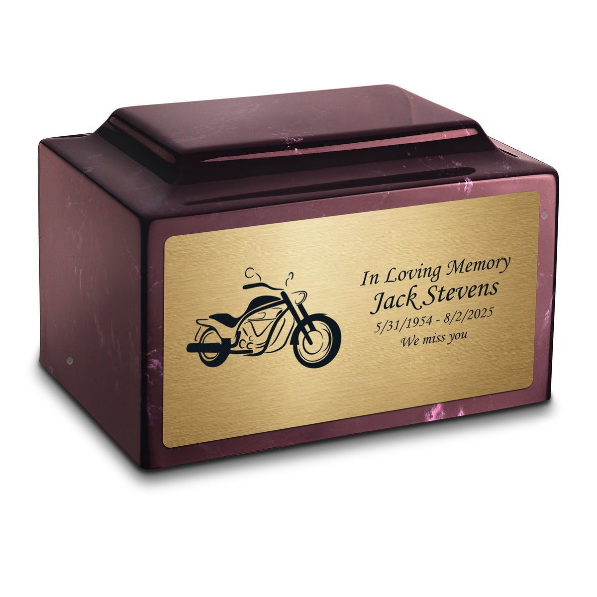 Adult Legacy Motorcycle Cultured Marble Urns by MacKenzie