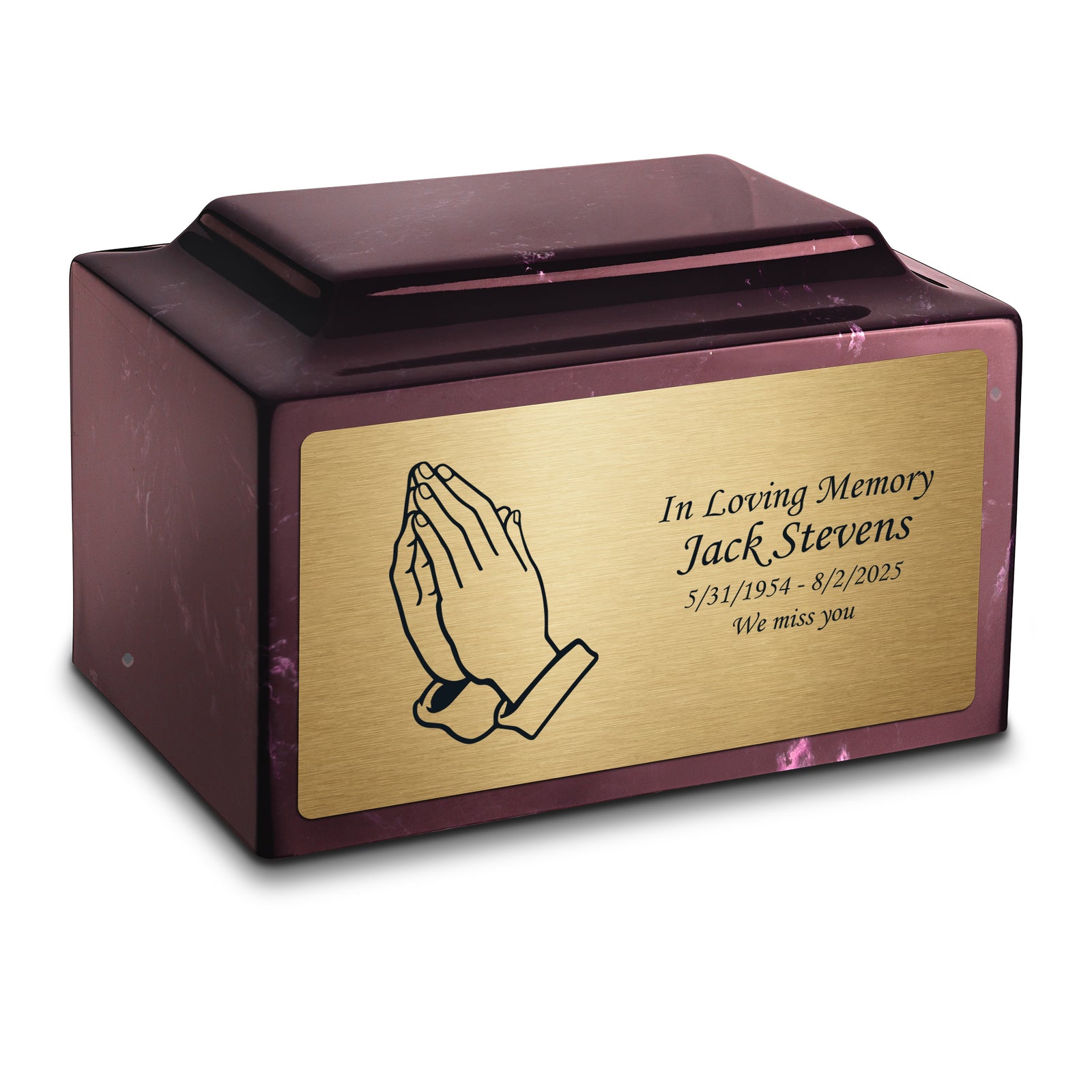 Adult Legacy Praying Hands Cultured Marble Urns by MacKenzie