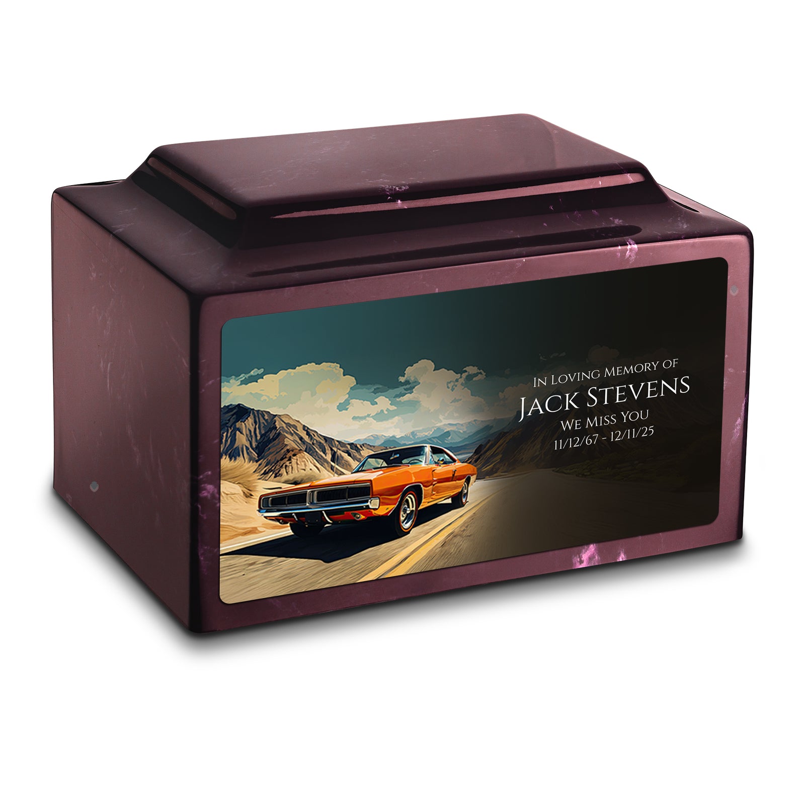 Adult Legacy Custom Printed Classic Car Cultured Marble Urns by MacKenzie