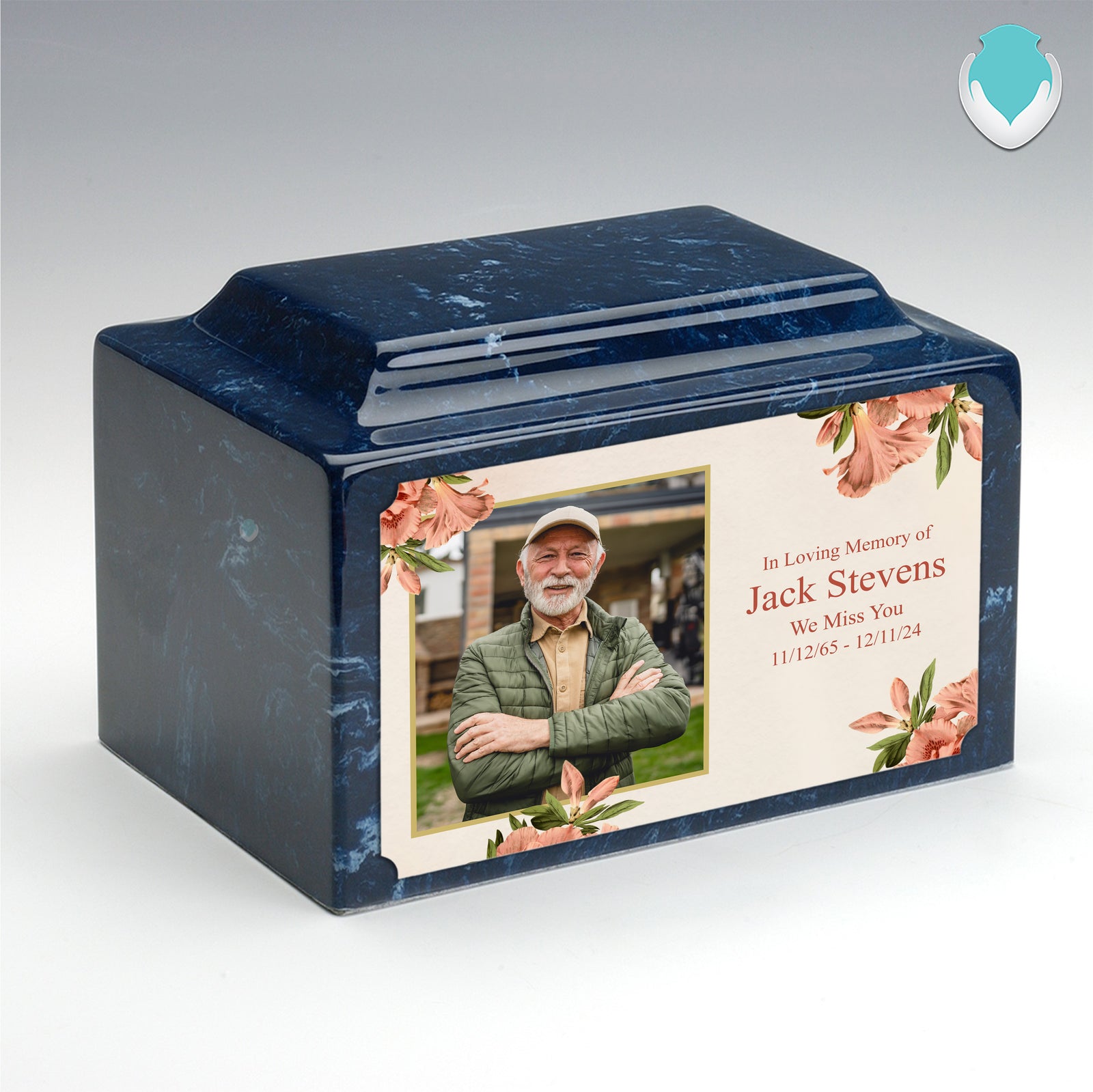 Adult Legacy Custom Printed Azalea Flower Cultured Marble Urns by MacKenzie