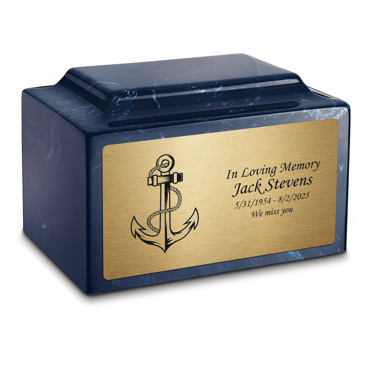Adult Legacy Anchor Cultured Marble Urns by MacKenzie