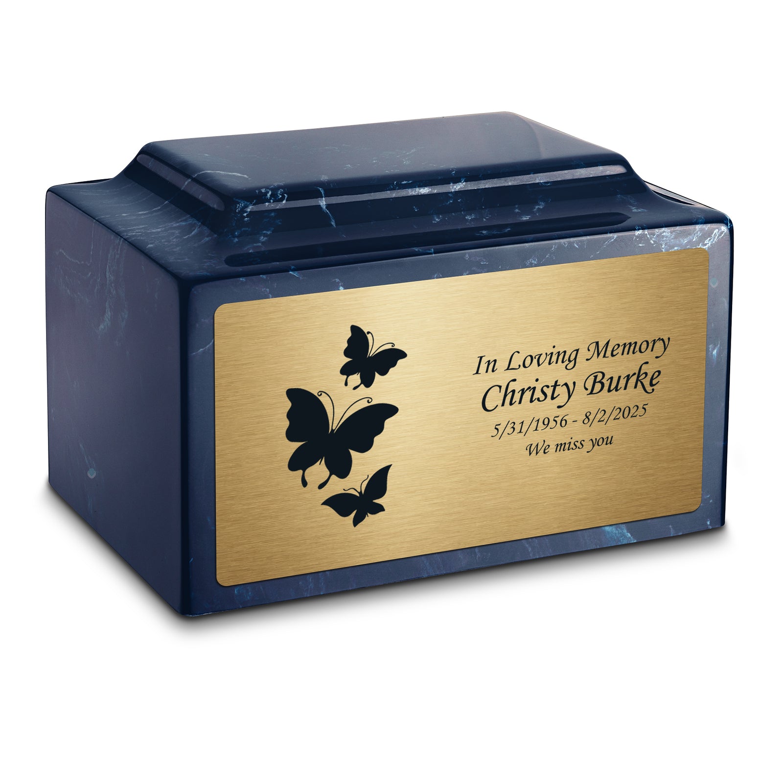 Adult Legacy Butterflies Cultured Marble Urns by MacKenzie
