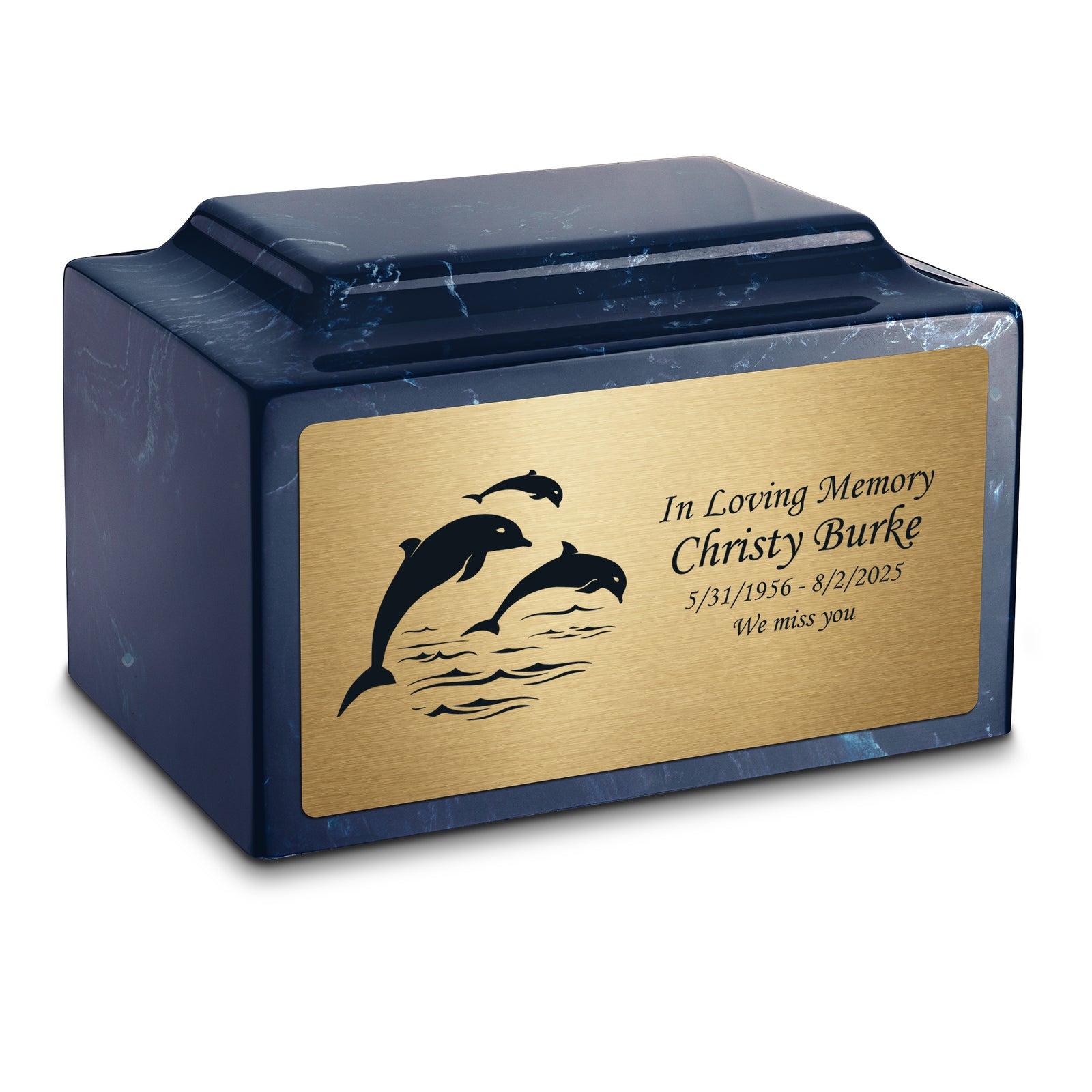 Adult Legacy Dolphin Cultured Marble Urns by MacKenzie