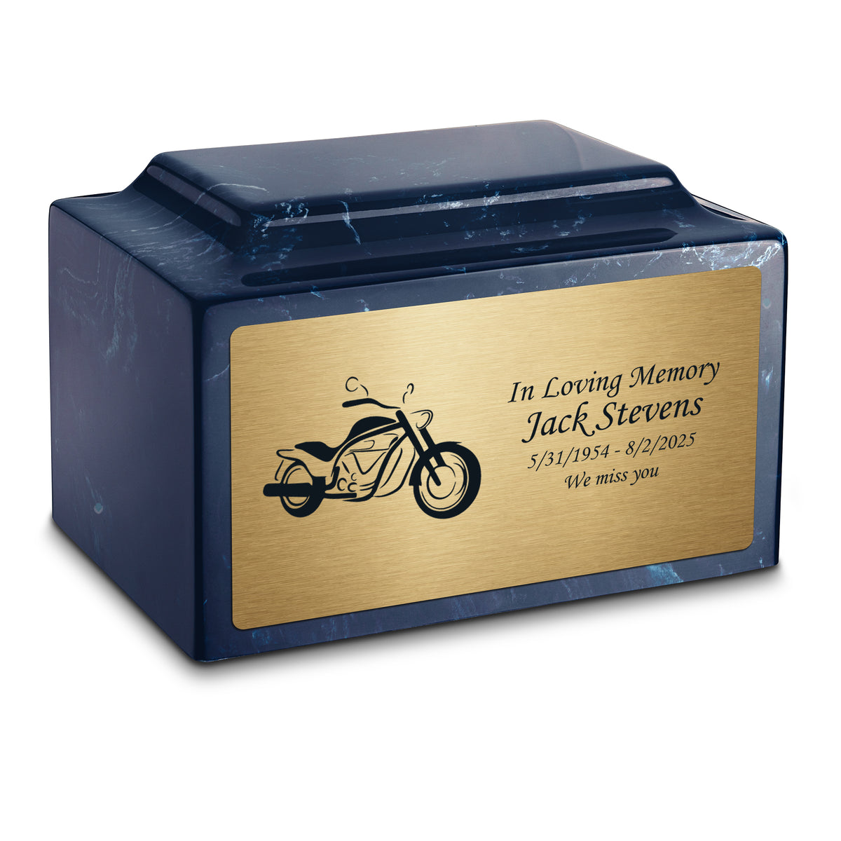 Adult Legacy Motorcycle Cultured Marble Urns by MacKenzie