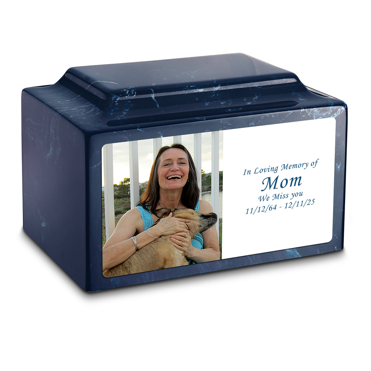 Adult Legacy Custom Printed Photo Cultured Marble Urns by MacKenzie