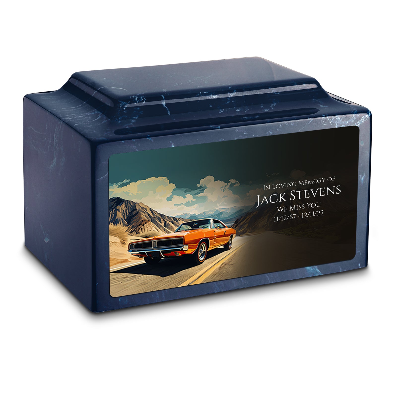 Adult Legacy Custom Printed Classic Car Cultured Marble Urns by MacKenzie